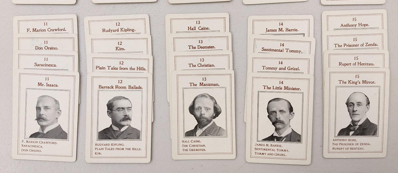 POCKET EDITION OF AUTHORS #4001 60 Card Set Milton Bradley 1940s Game of Authors