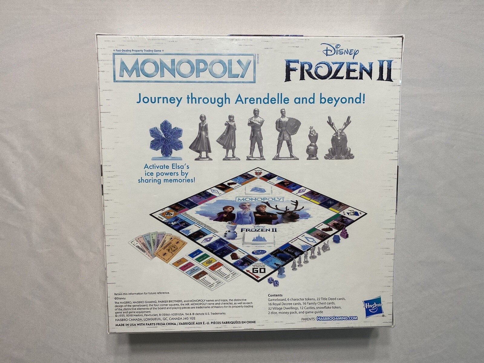 Disney Frozen II Edition Monopoly Elsa’s Ice Power Board Game Journey Hasbro