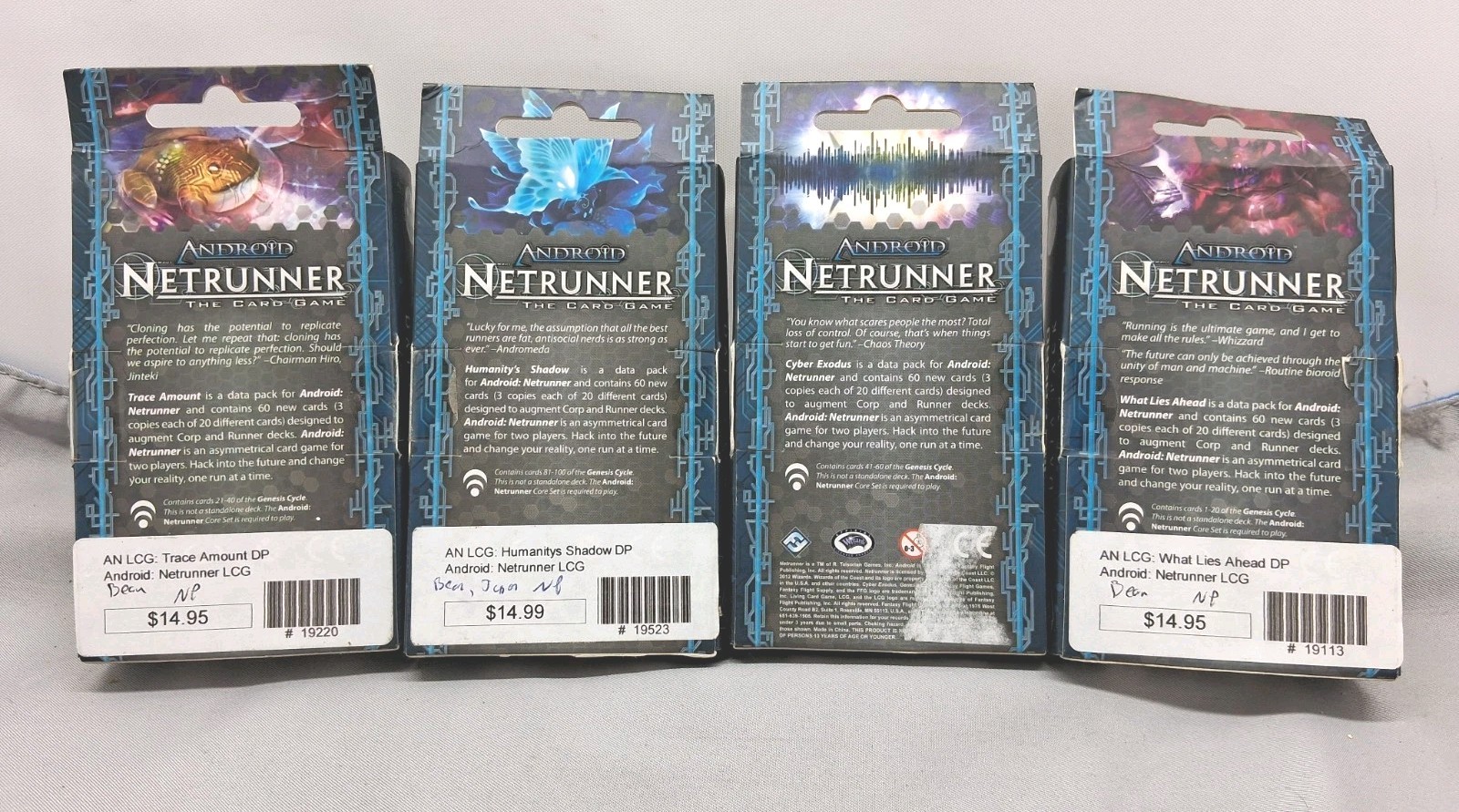 Android Netrunner LCG Lot Of 4 Card Game Expansions New Sealed