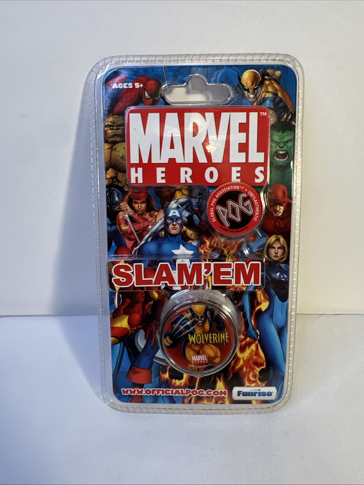 Marvel Heroes Wolverine POG Slam’em 2006 Funrise New Sealed