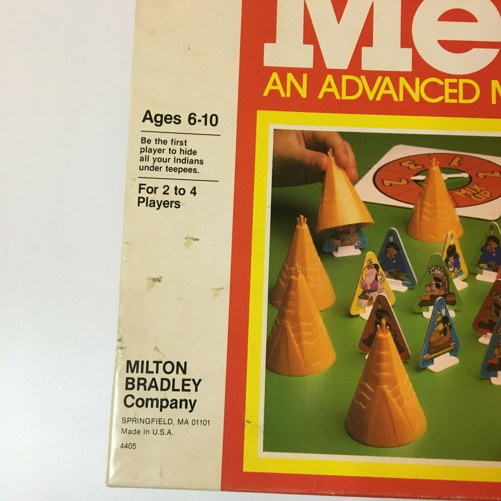 Memory Game Twelve Teepees by Milton Bradley Vtg Visual Recall Indians TPs