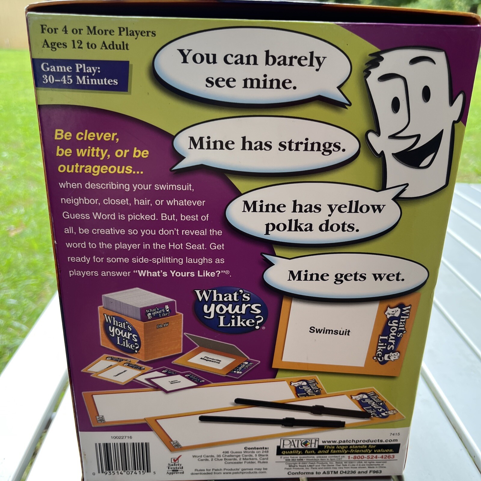 What’s Yours Like? Family Party Board Game Patch Brand. Open Box.