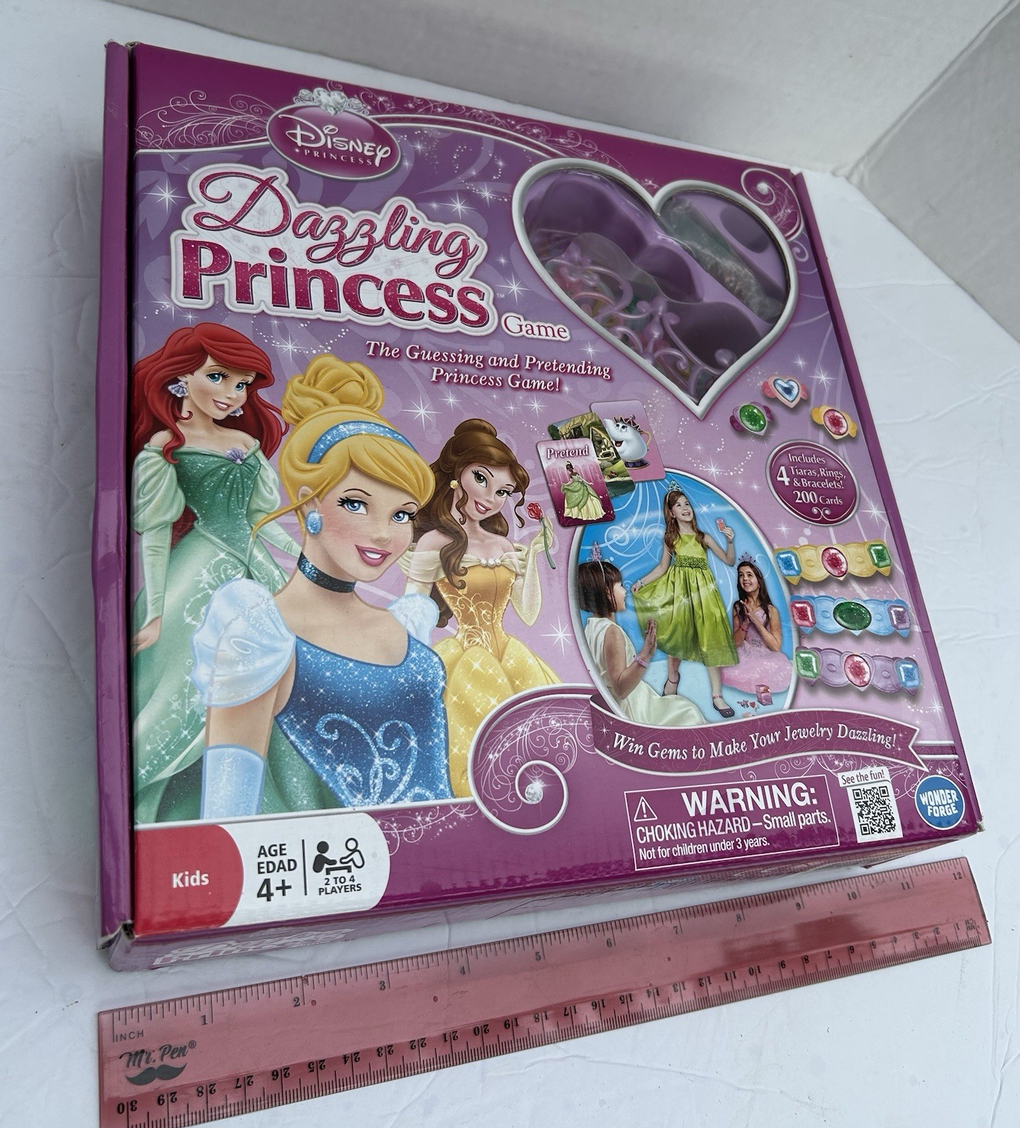 DAZZLING DISNEY PRINCESS Jewelry Tiara Game Complete Belle , Cinderella , Ariel