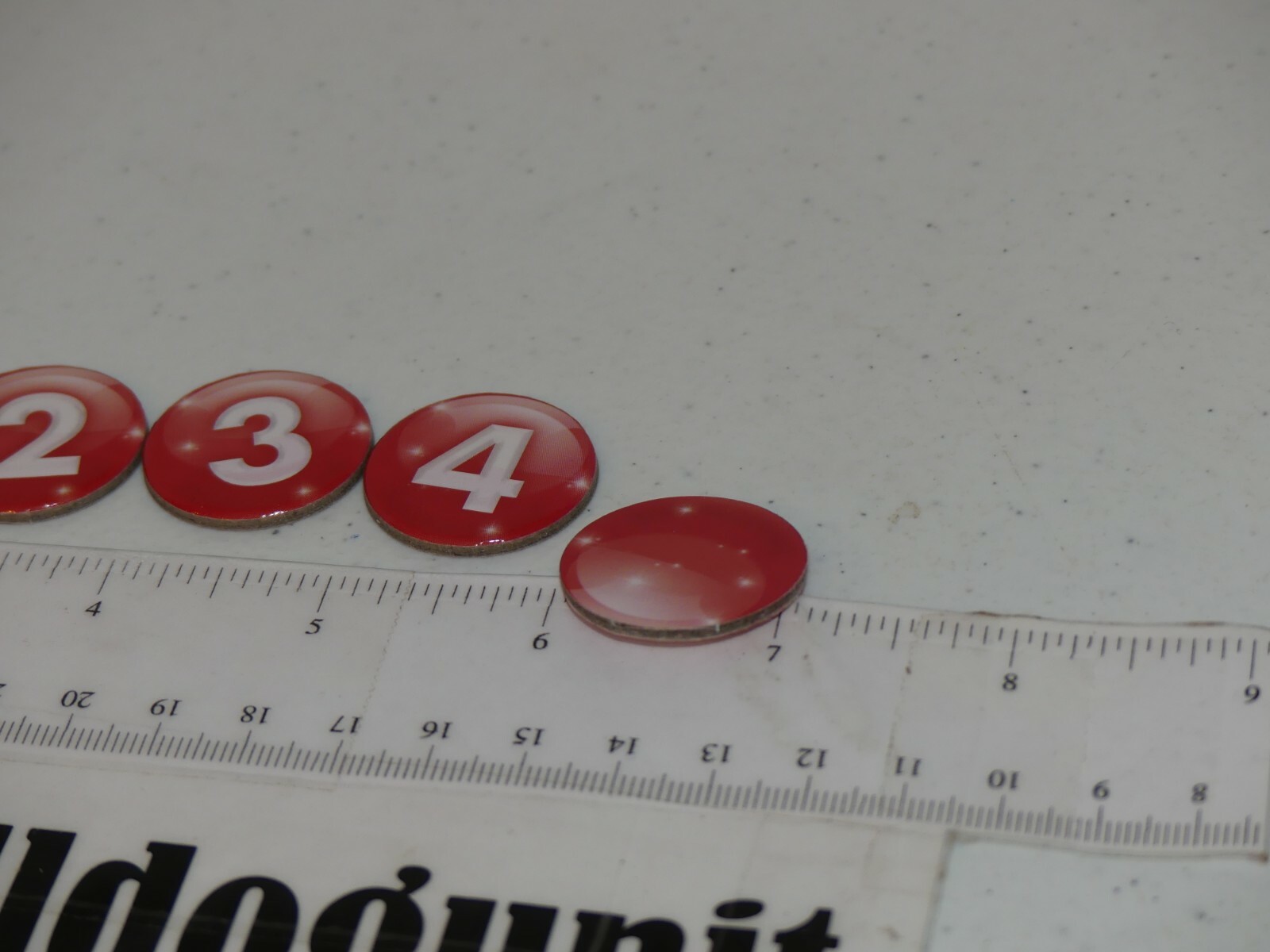 2014 Disney Pictopia Trivia Board Game All 5 Red Pieces Parts Only