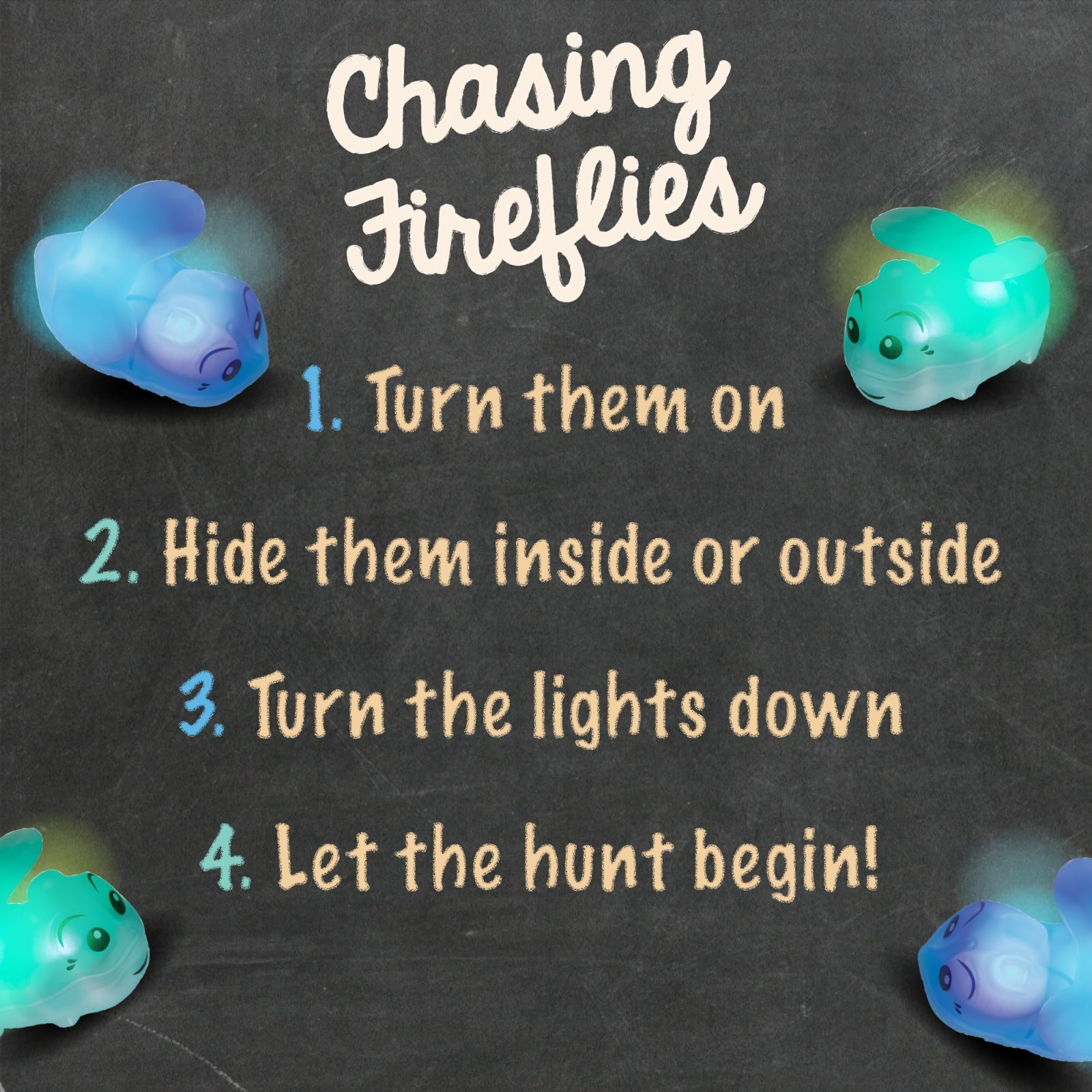 Interactive Chasing Fireflies Game for Kids – Indoor/Outdoor Fun, Ages 3+, Blue