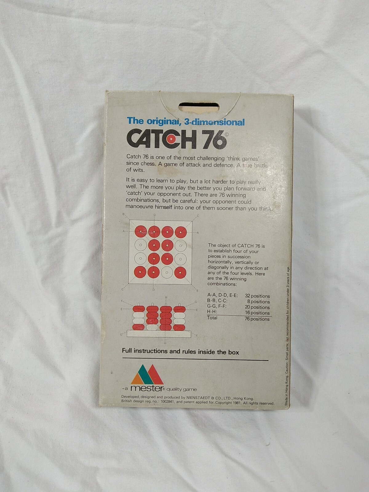 Catch 76 Game Mester 1981 “Battle of Wits” Intelligent 3 Dimensional Vintage
