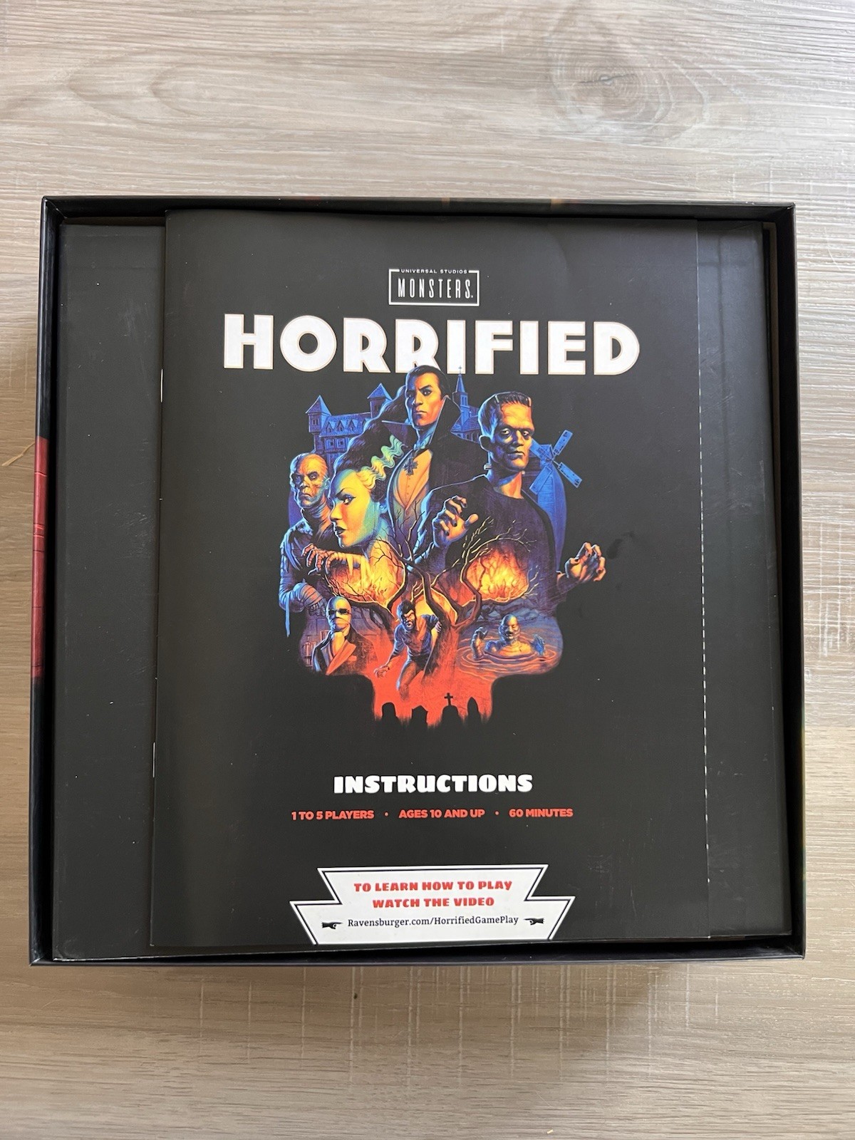 Horrified Universal Monsters Board Game Ravensburger COMPLETE Horror Movie Theme
