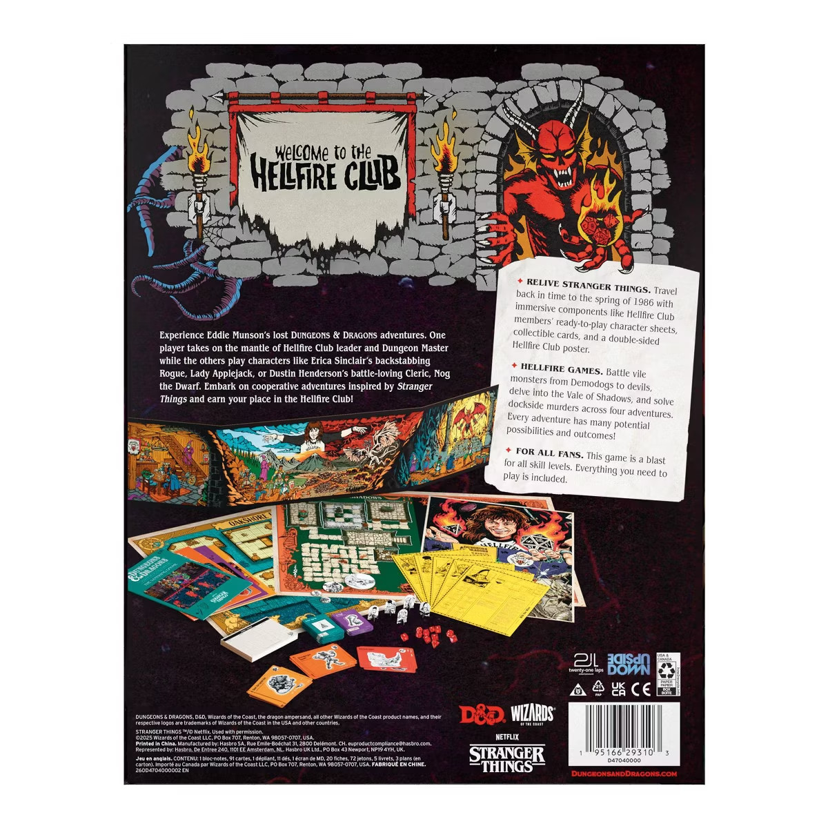 Dungeons & Dragons Stranger Things Hellfire Club Board Game – Netflix Official D