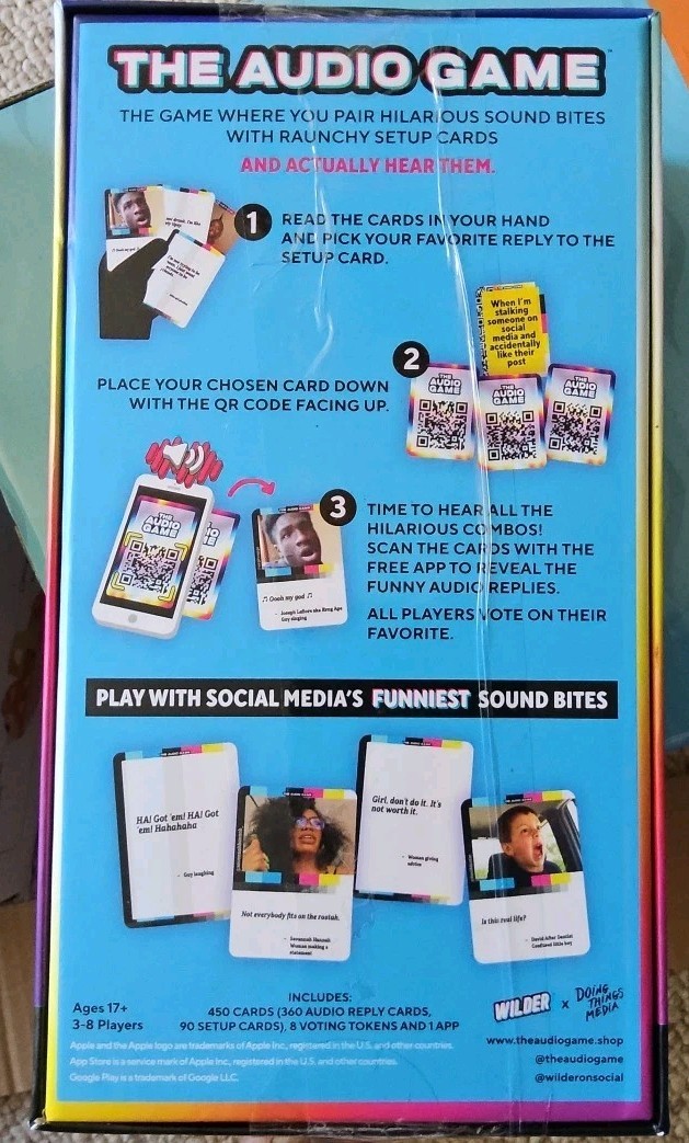 The Audio Game by Wilder Toys NEW Audio App Game 2 to 8 players New In Box