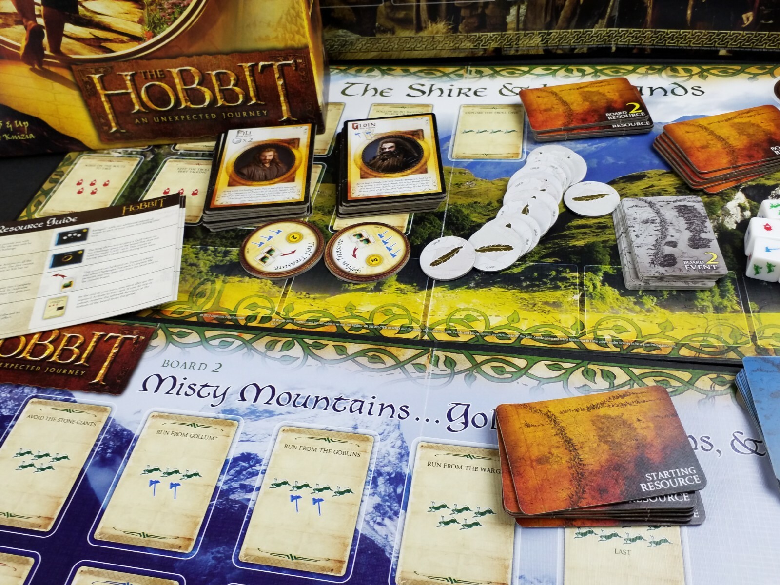 The Hobbit An Unexpected Journey Board Game 1-4 Players Family Fun Complete