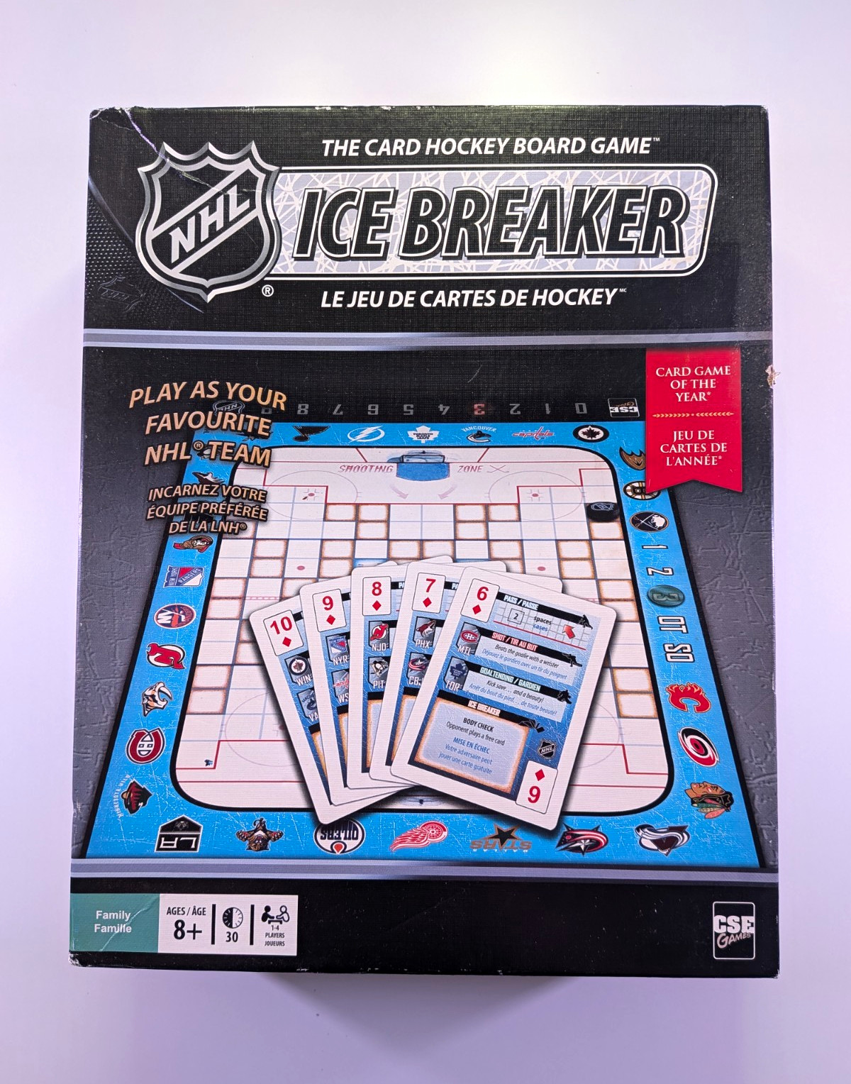 CSE Games NHL Ice Breaker Card Hockey Game Award Winner Complete CIB