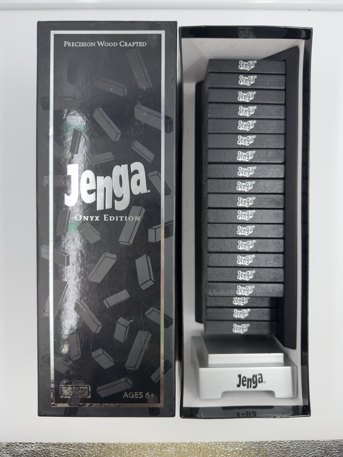 Jenga (Onyx Edition) – Parker Brothers/Hasbro, 2008, 100% Complete Stacking Game