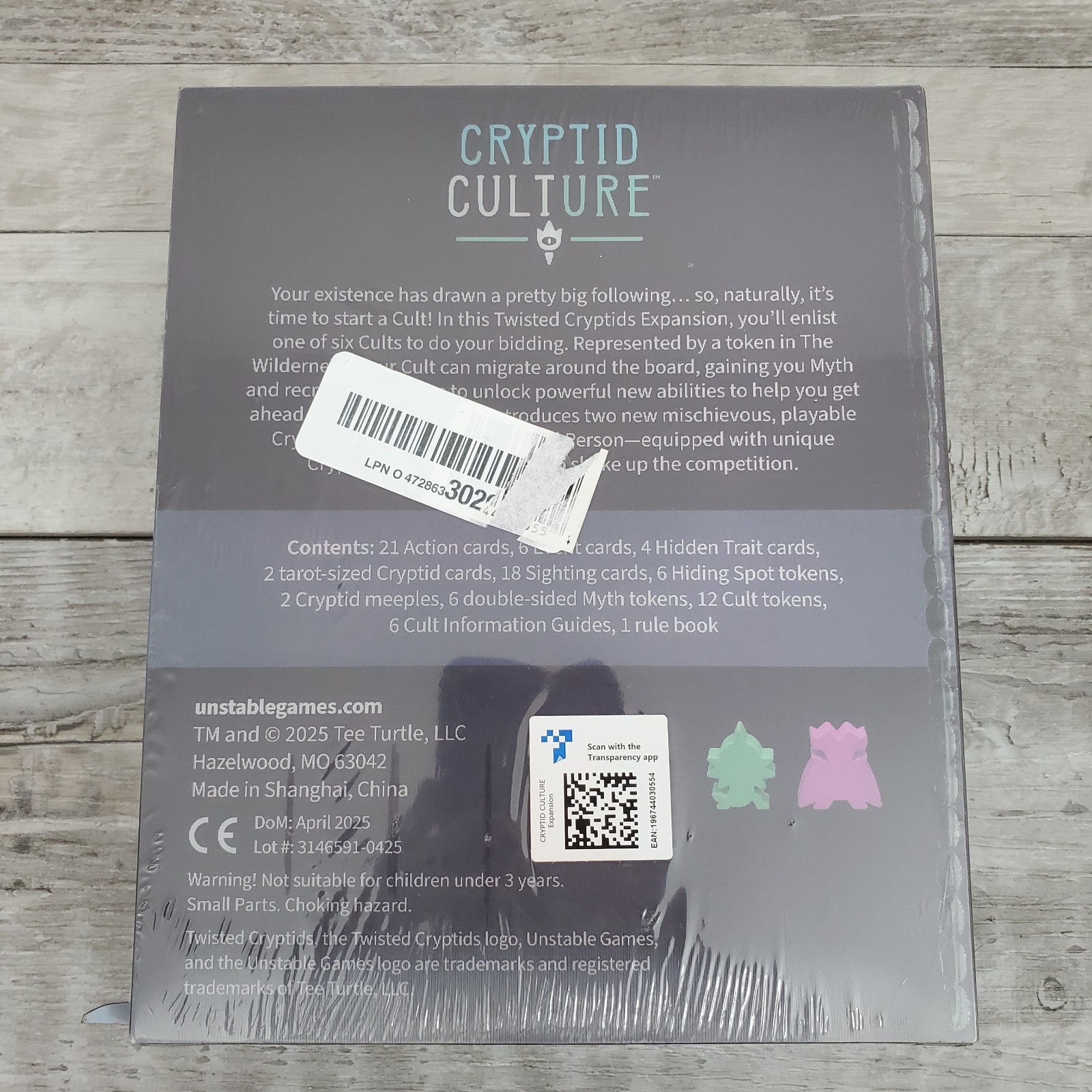 Unstable Games Twisted Cryptids Cryptid Culture Expansion Only NEW SEALED