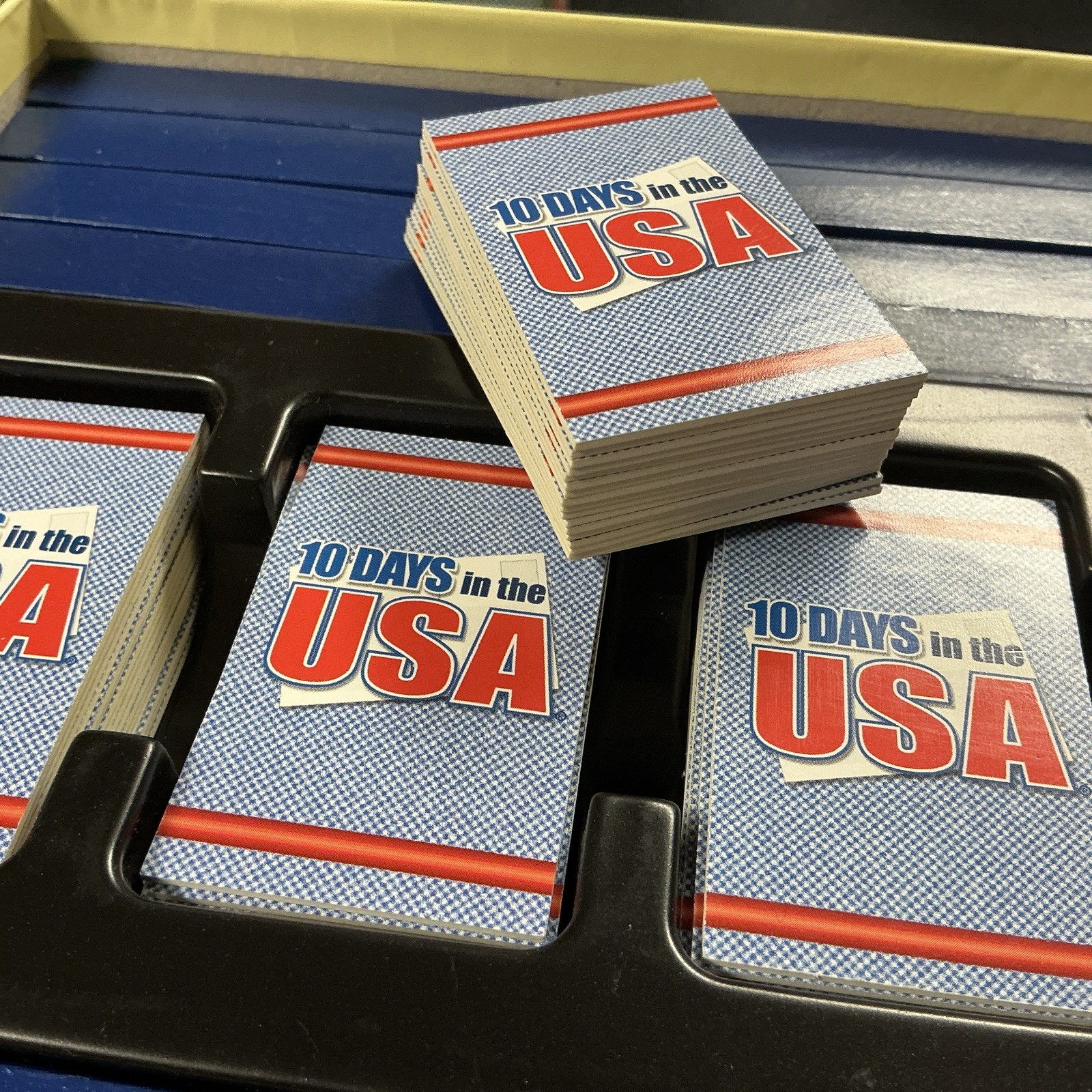 10 DAYS IN THE USA Board Game Out of the Box NEW Open 100% 2004 Alan Moon TEN