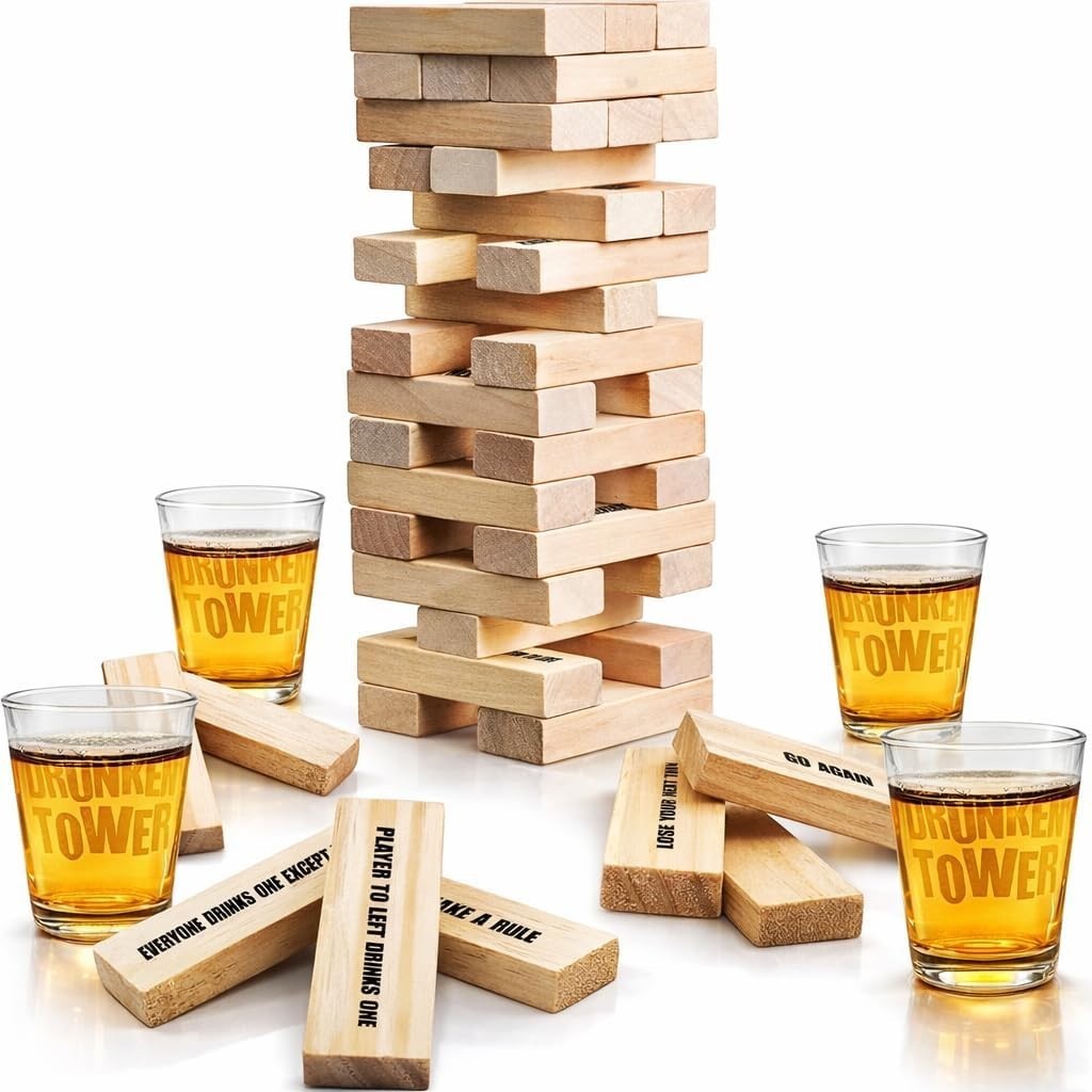 Tumbling Tower Party Game – 52 Pieces for Epic Fun & Competitive Nights