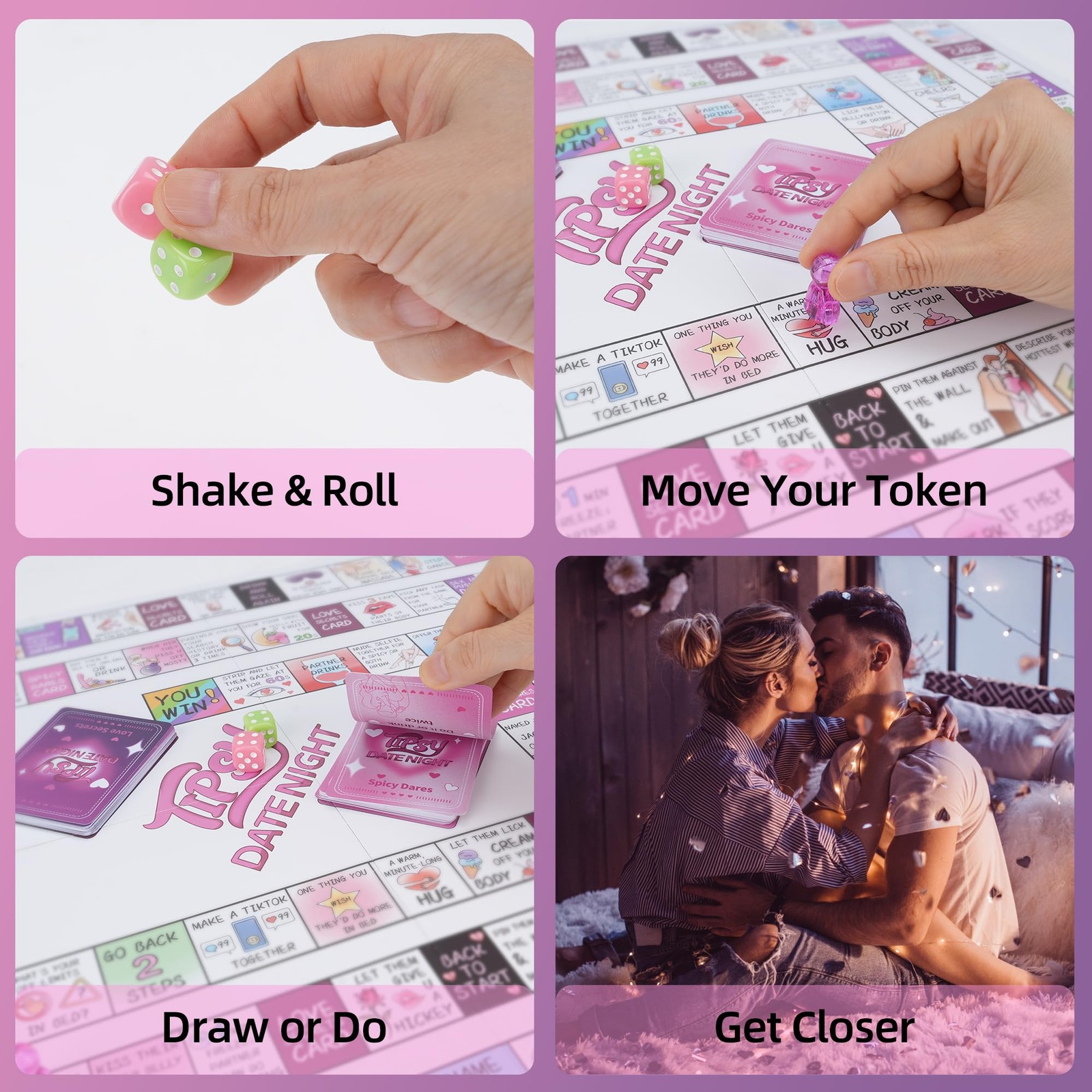 Tipsy Date Night Couples Drinking Game – A Flirty Adult Board Game for Couple…