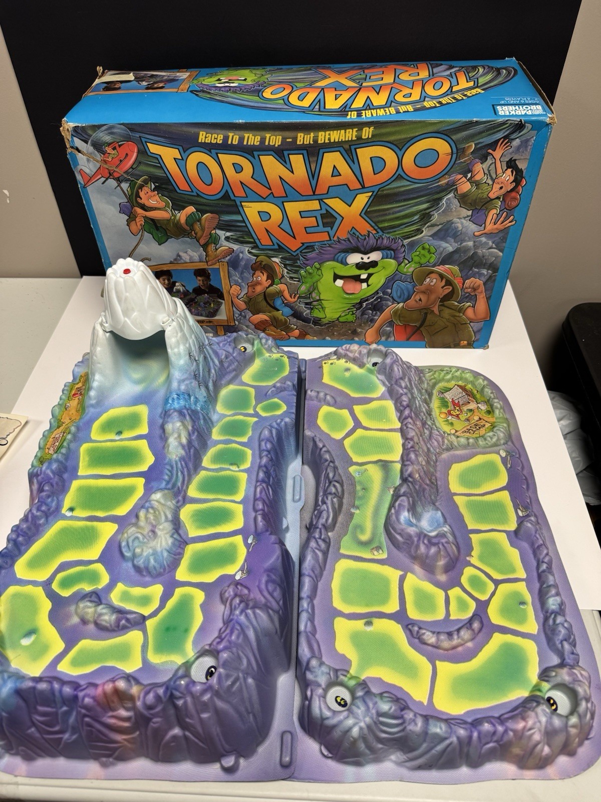 Vintage 1991 Tornado Rex Board Game With Original Box Parker Brothers READ DESCR