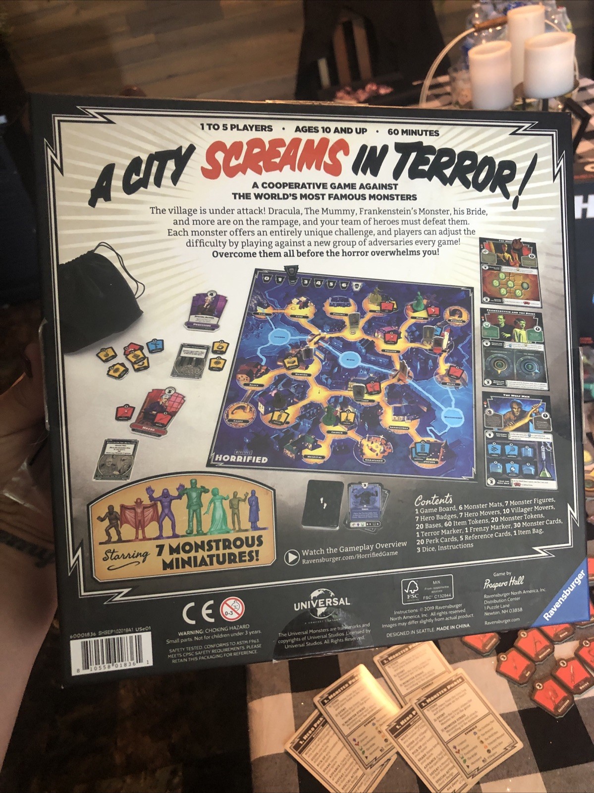 Horrified: Universal Studios Monsters • Strategy Board Game • Complete • Mint