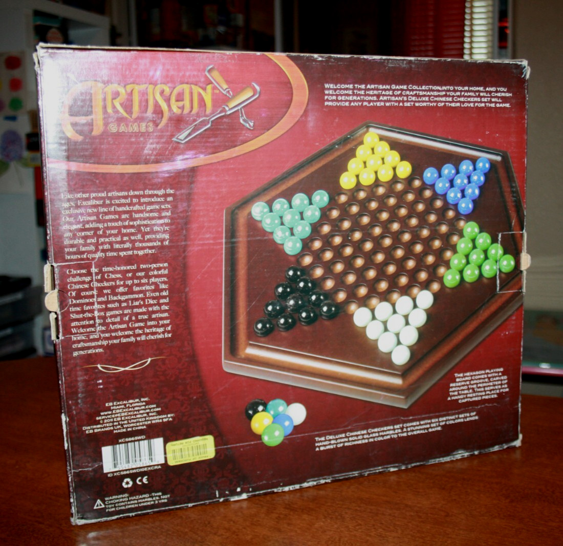 Artisan Games Deluxe Wooden Mahogany Chinese Checkers – Excalibur 2011