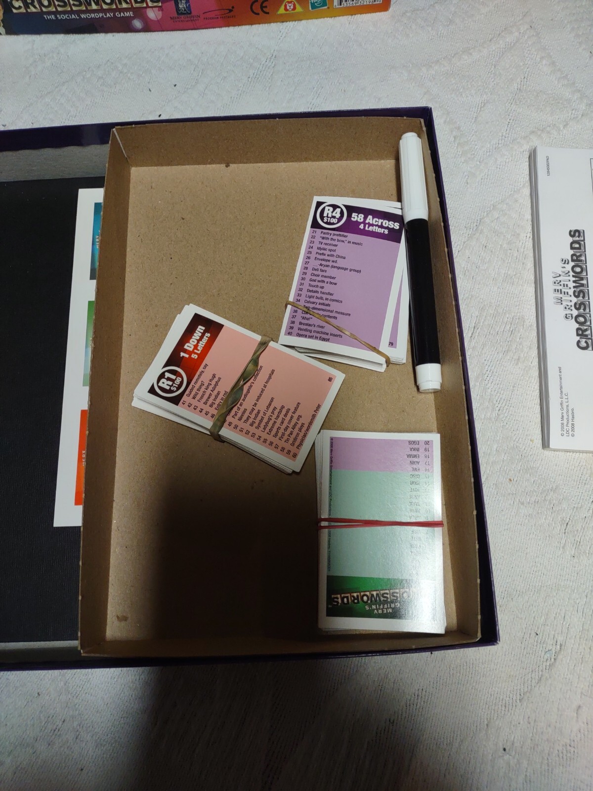 Merv Griffin’s Crosswords Social Wordplay Board Game 2008 Parker Brothers