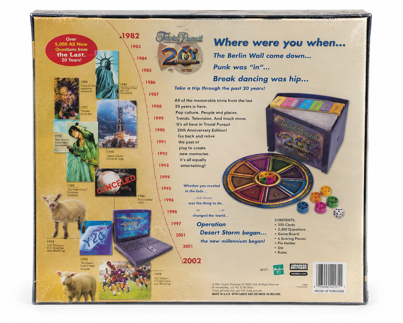 Trivial Pursuit 20th Anniversary Edition Family Board Trivia Game Sealed Hasbro