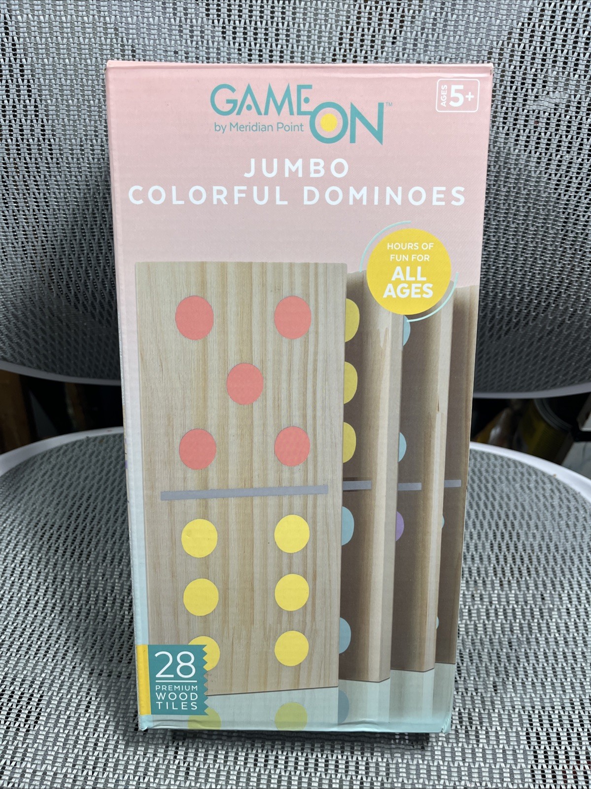 GAME ON Jumbo Colorful Dominoes New Open Box