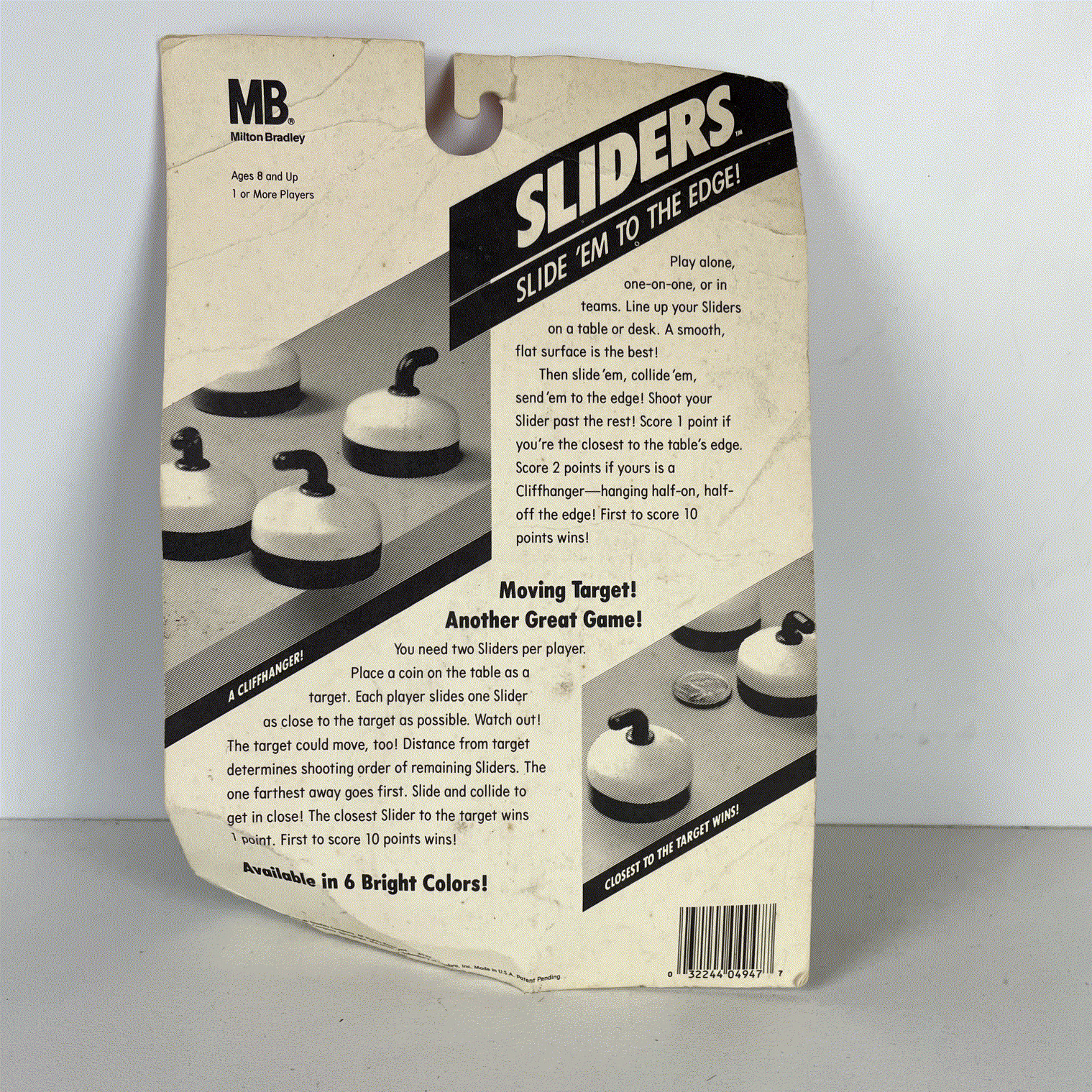 SLIDERS Milton Bradley Dexterity Game 1+ Players Ages 8+ Plastic 1985