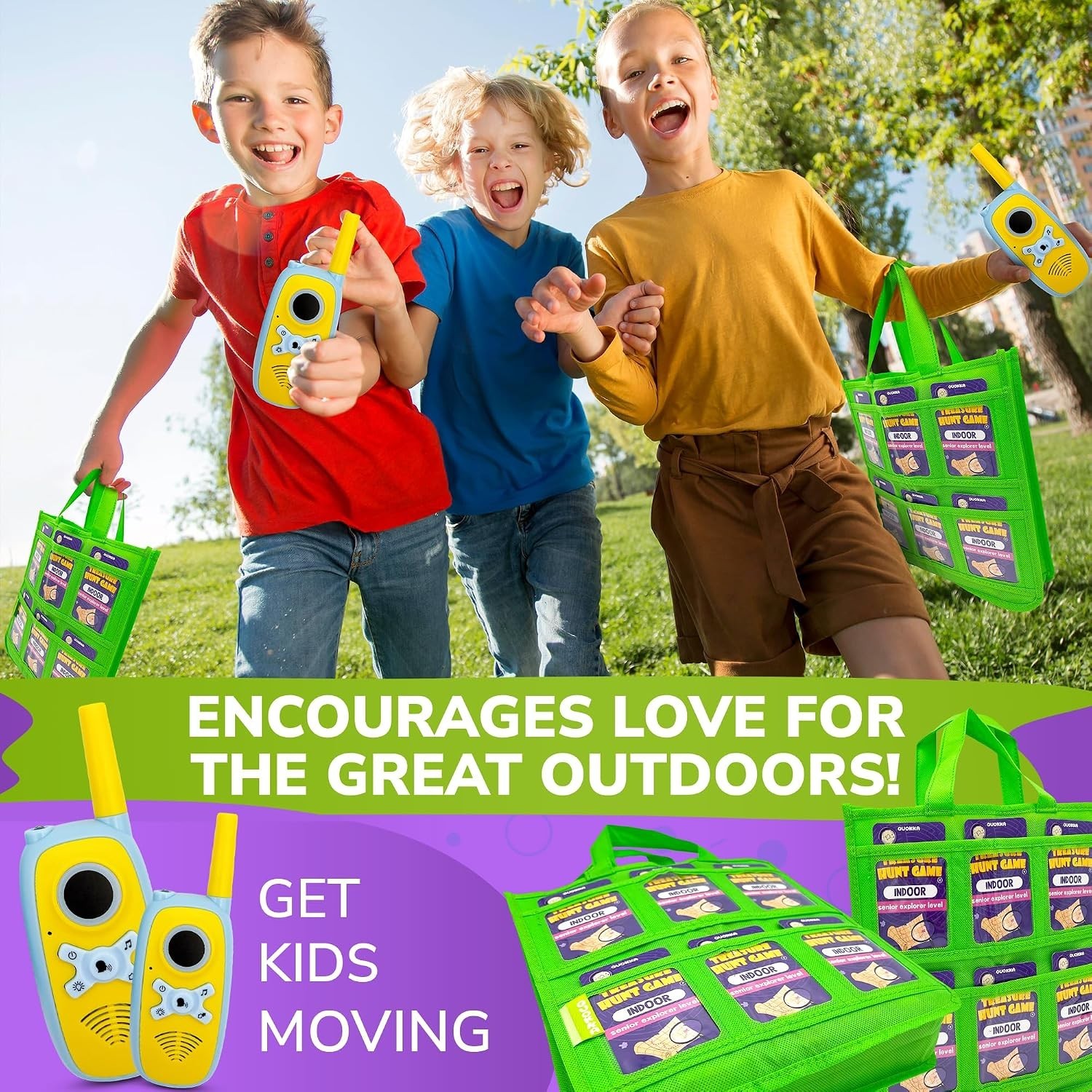 Fun Scavenger Hunt Game with 100 Indoor & 100 Outdoor Cards