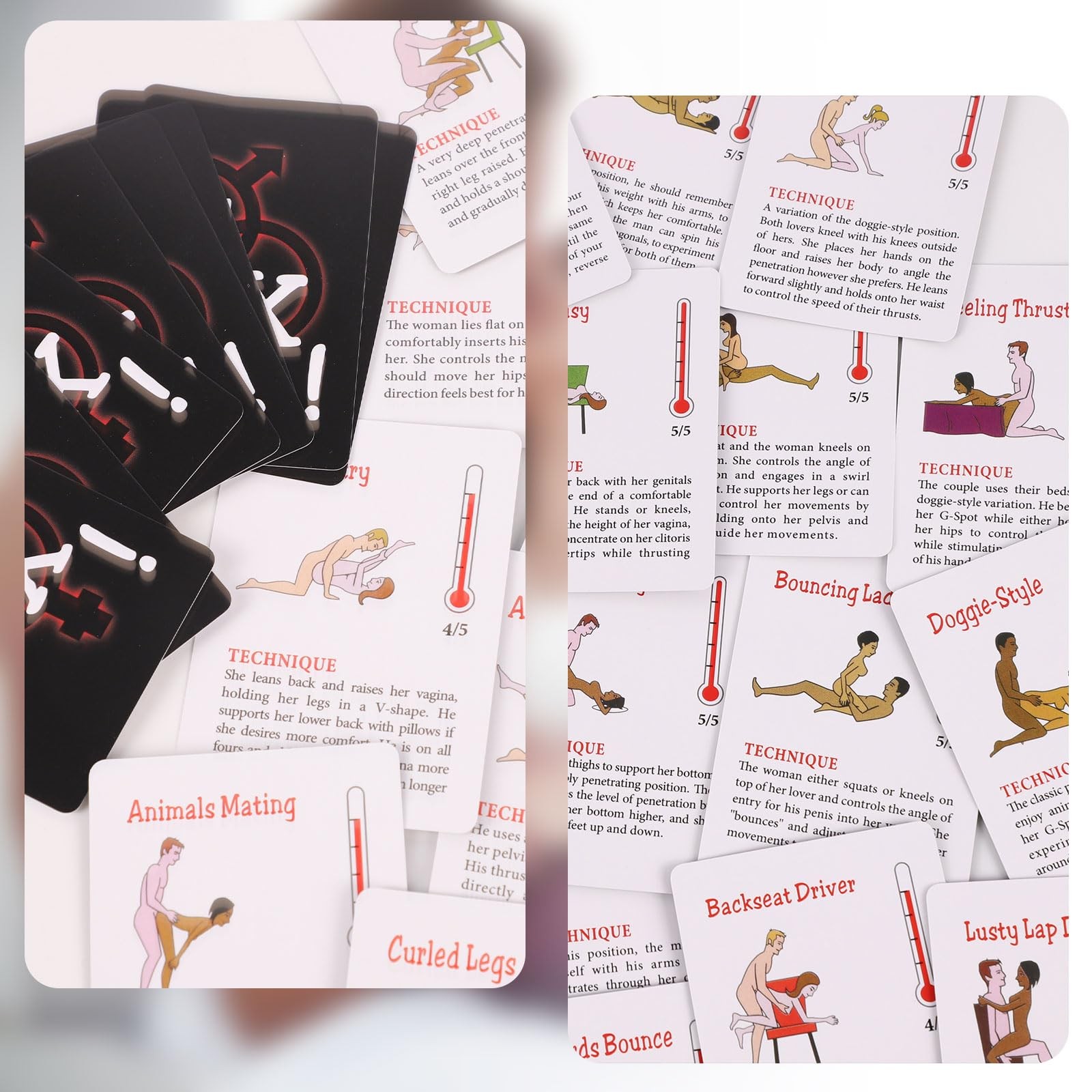 JOCNIKA Sex Position Cards,Date Night Sex Card Couple Game Cards, Adventurous…