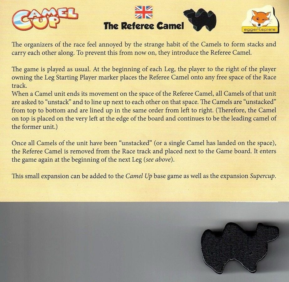 CAMEL UP Mini Expansion Promo Referee / Family Board Game / Meeple