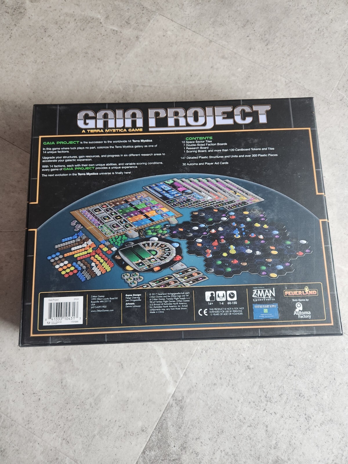 Gaia Project A Terra Mystica Board Game From Z-Man Games Complete