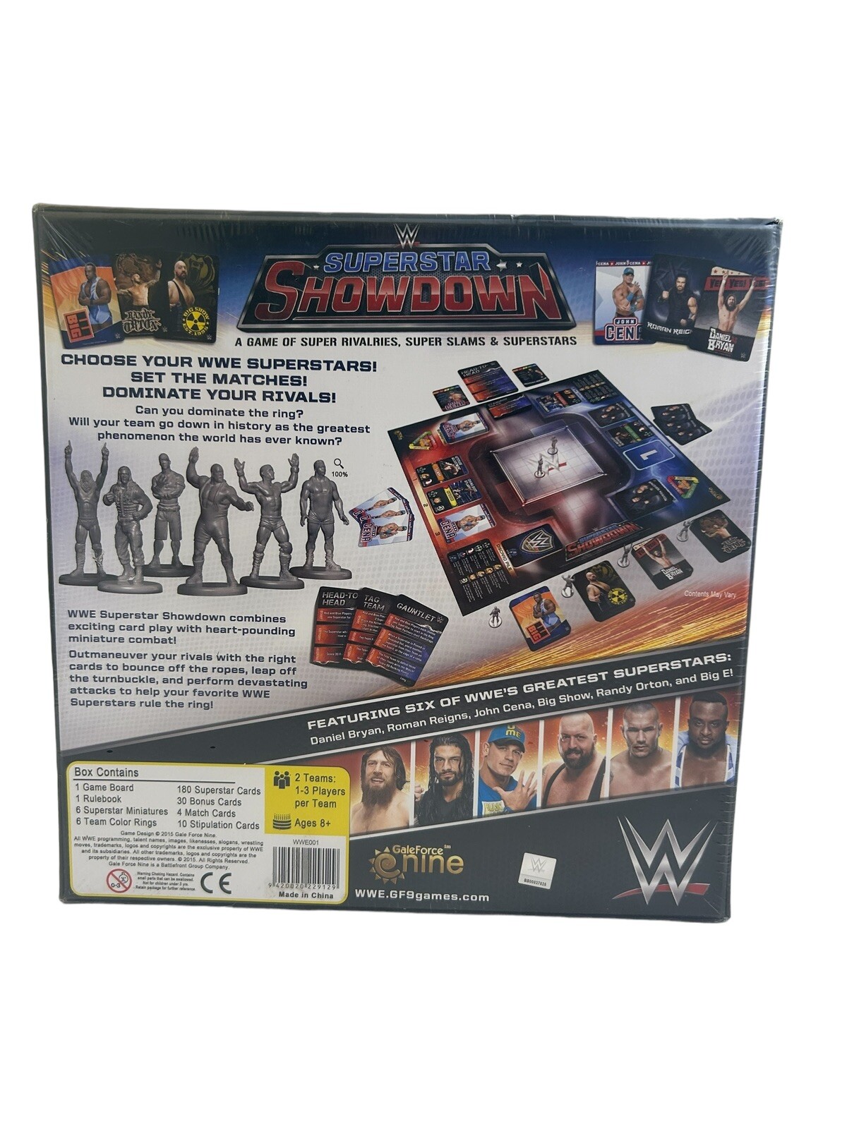 NEW WWE Superstar Showdown Board Game Gale Force Nine Superstar Miniatures