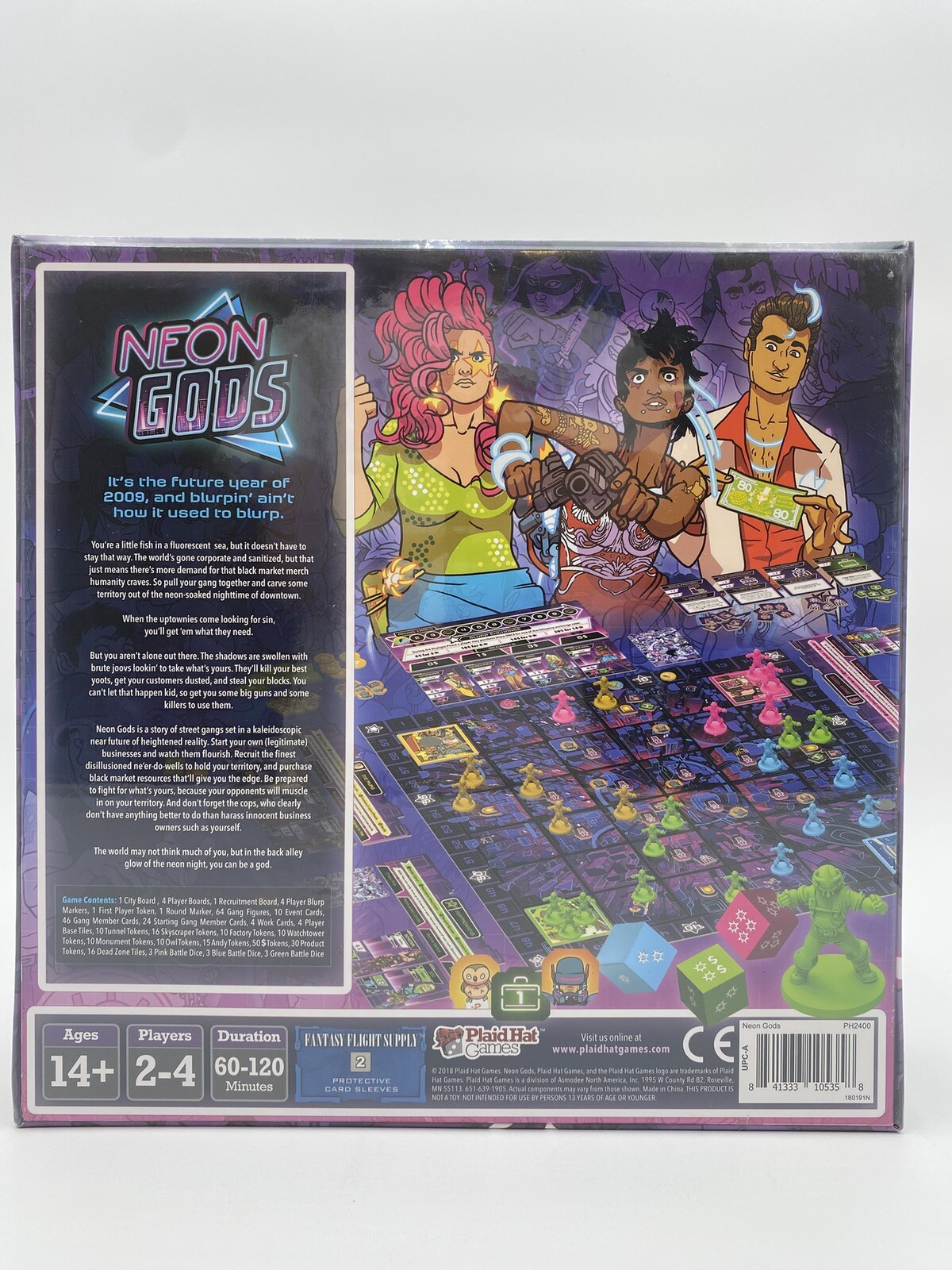 Neon Gods Plaid Hat Games Brand New