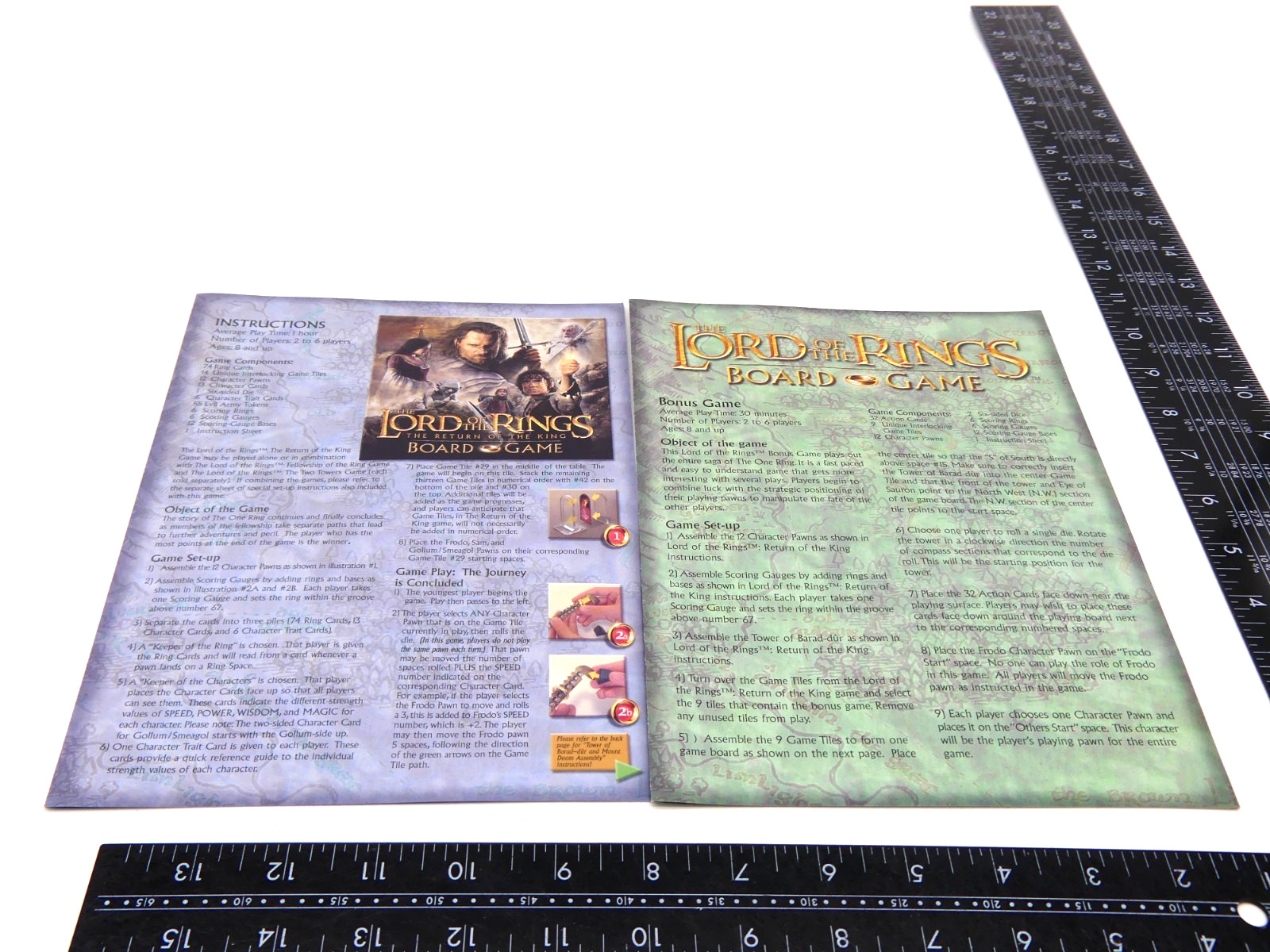 2004 The Lord of the Rings Return King Board Game Instruction Manual Only
