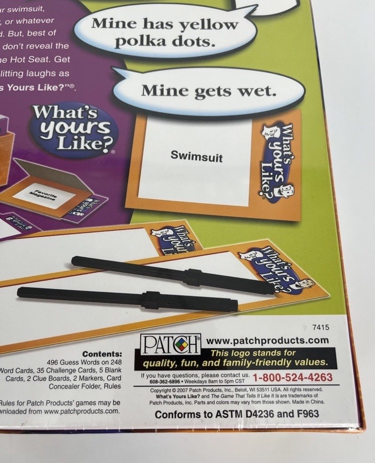 What’s Yours Like? Family Party Board Game Funny 2007 – BRAND NEW & SEALED
