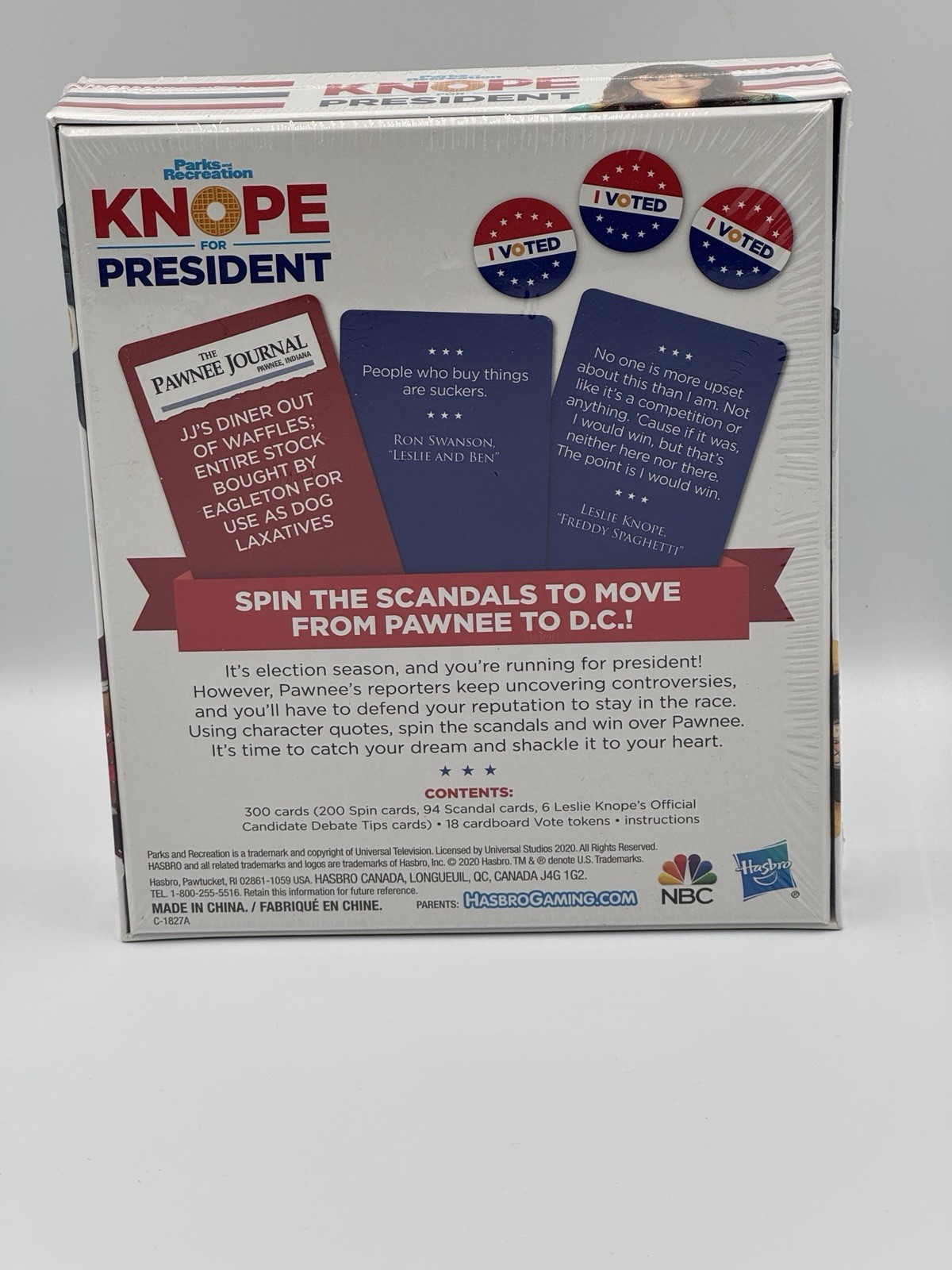 Knope for President Card Game Parks and Recreation Hasbro Party Game New Sealed