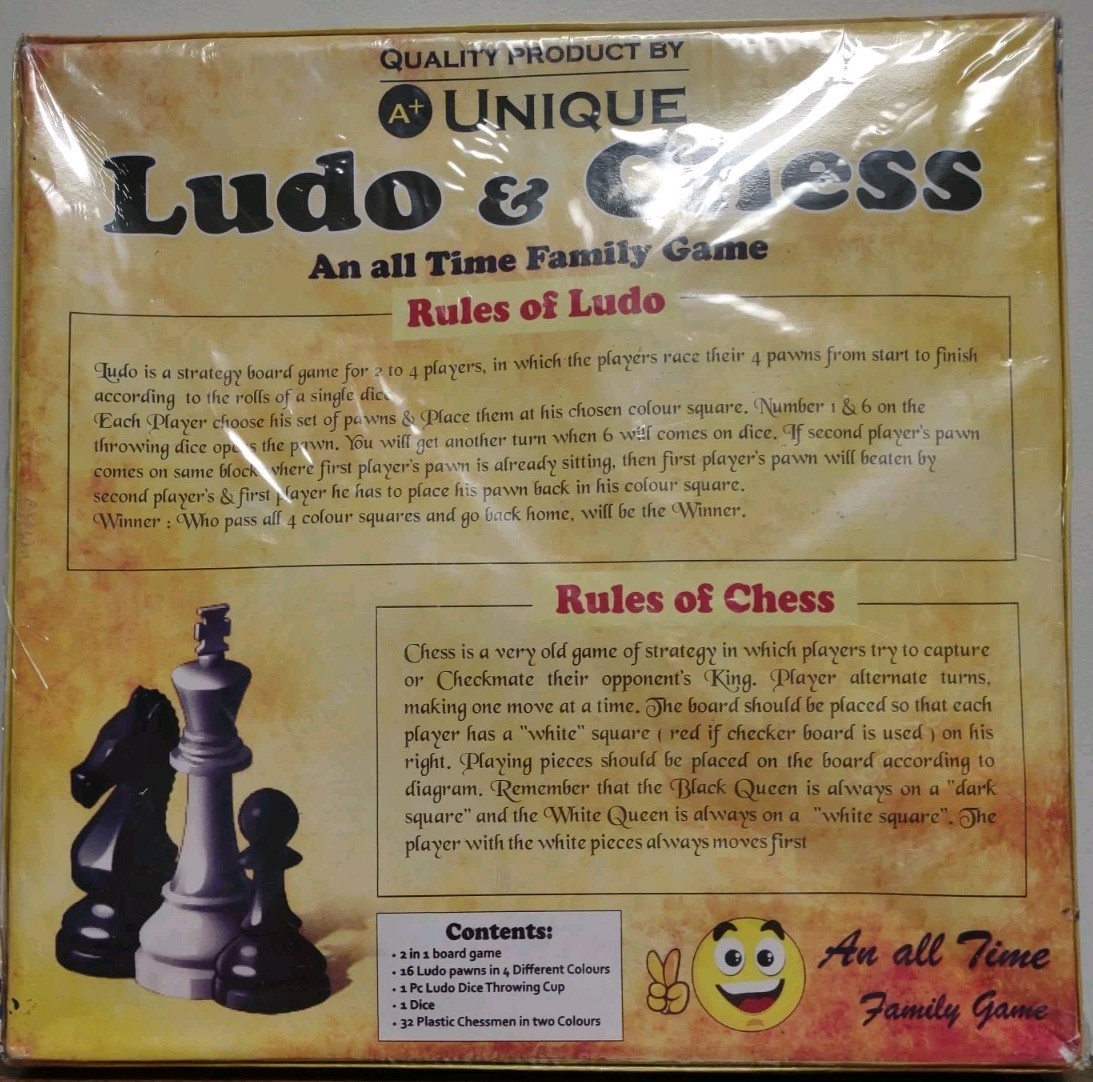 Ludo And Chess Family Game Unique New Sealed