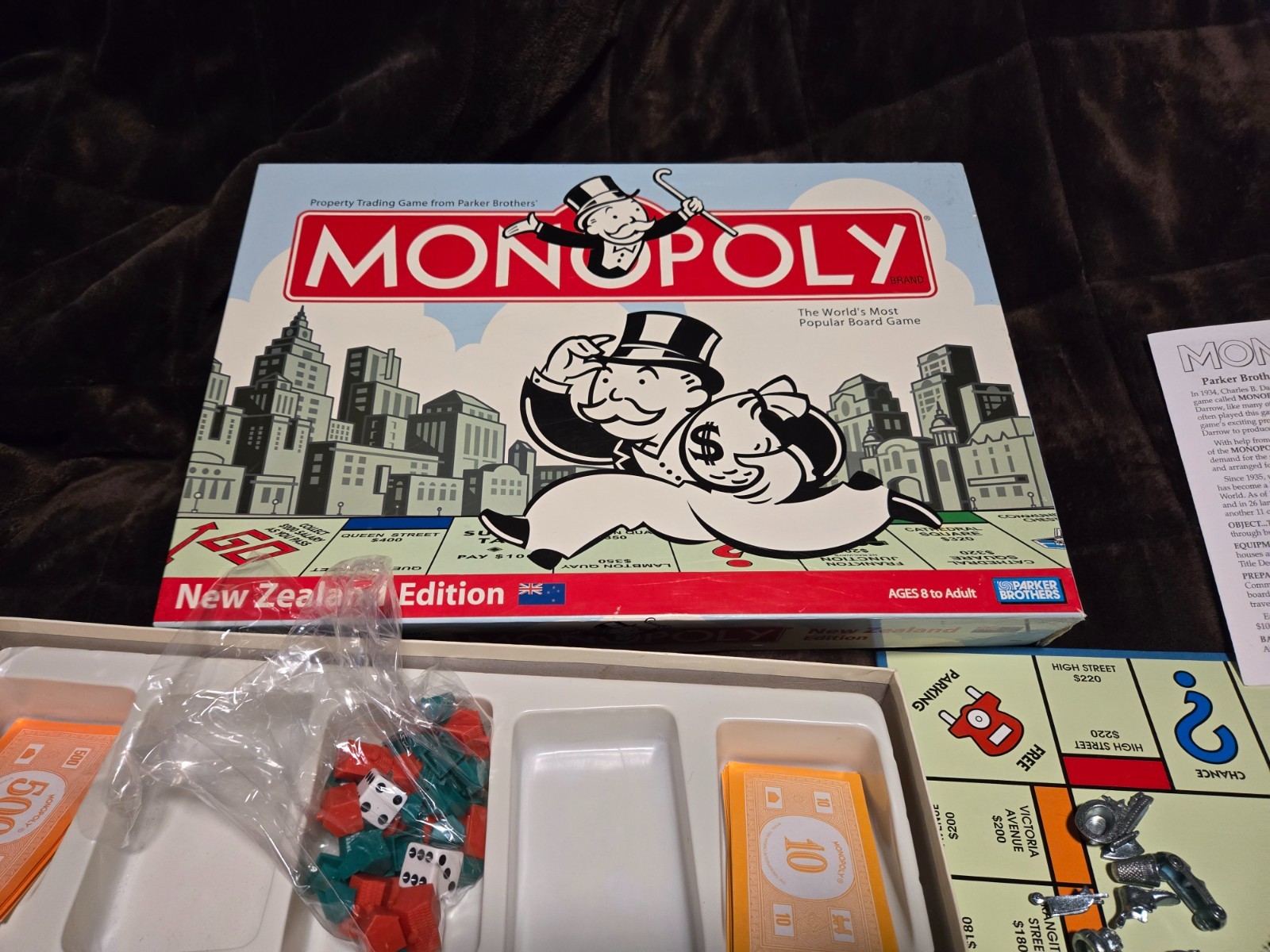 Vintage 2000 Monopoly NEW ZEALAND EDITION Board Games SUPER Rare Hasbro