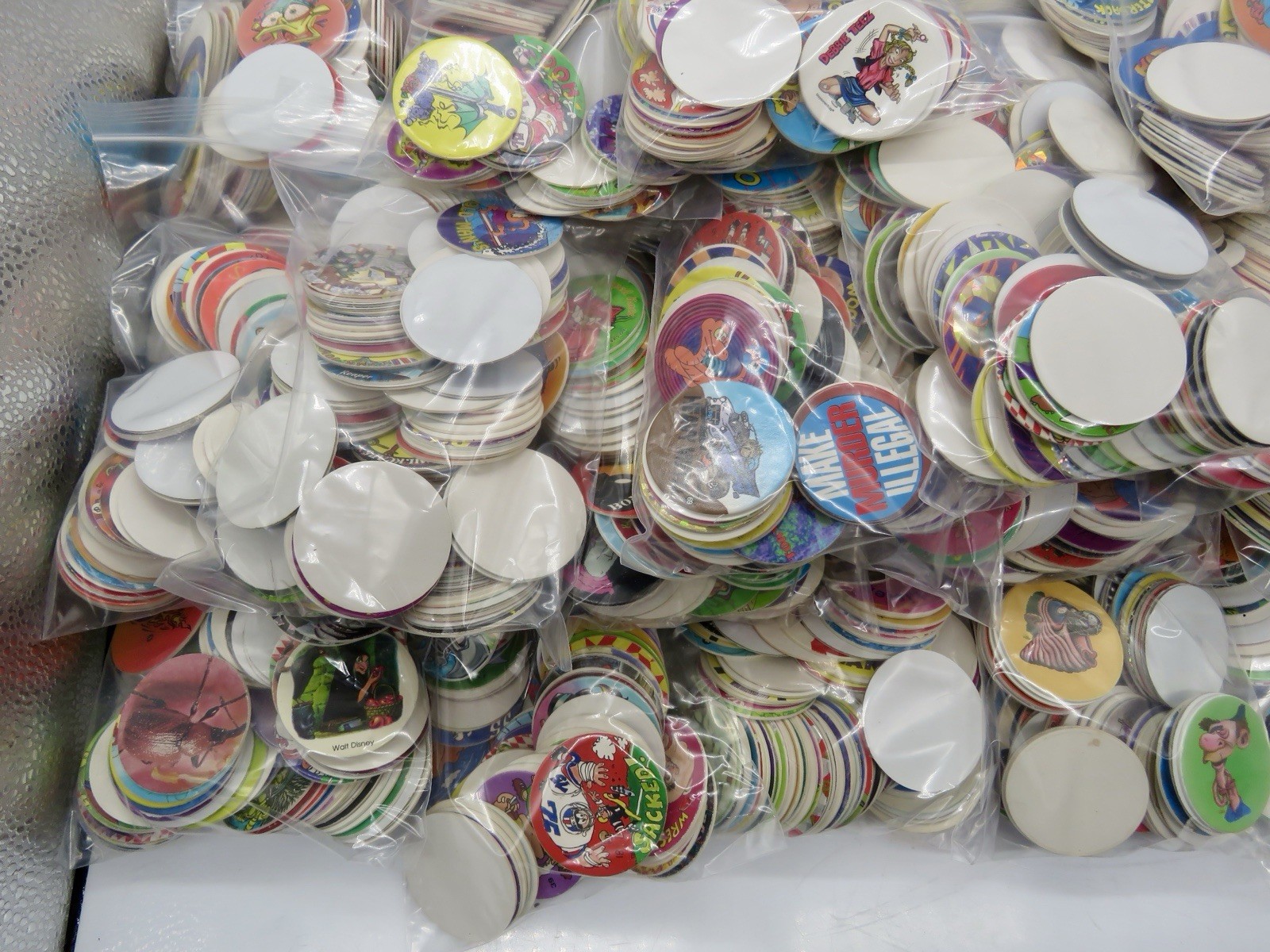 Lot of 100 Pogs Unbranded And Branded.