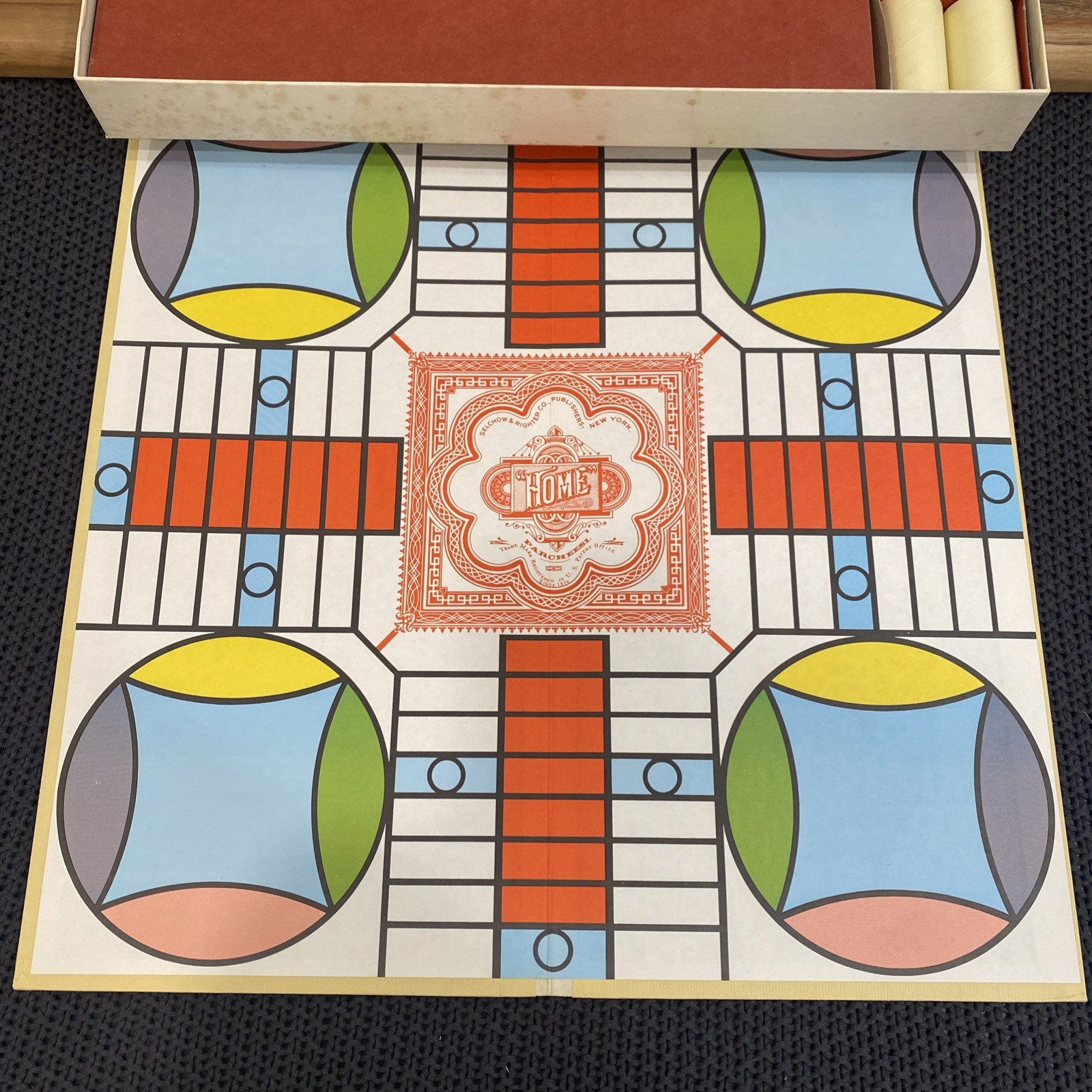 Parcheesi Game Gold Seal Edition No. 2 Selchow & Righter Complete/Excellent Cond