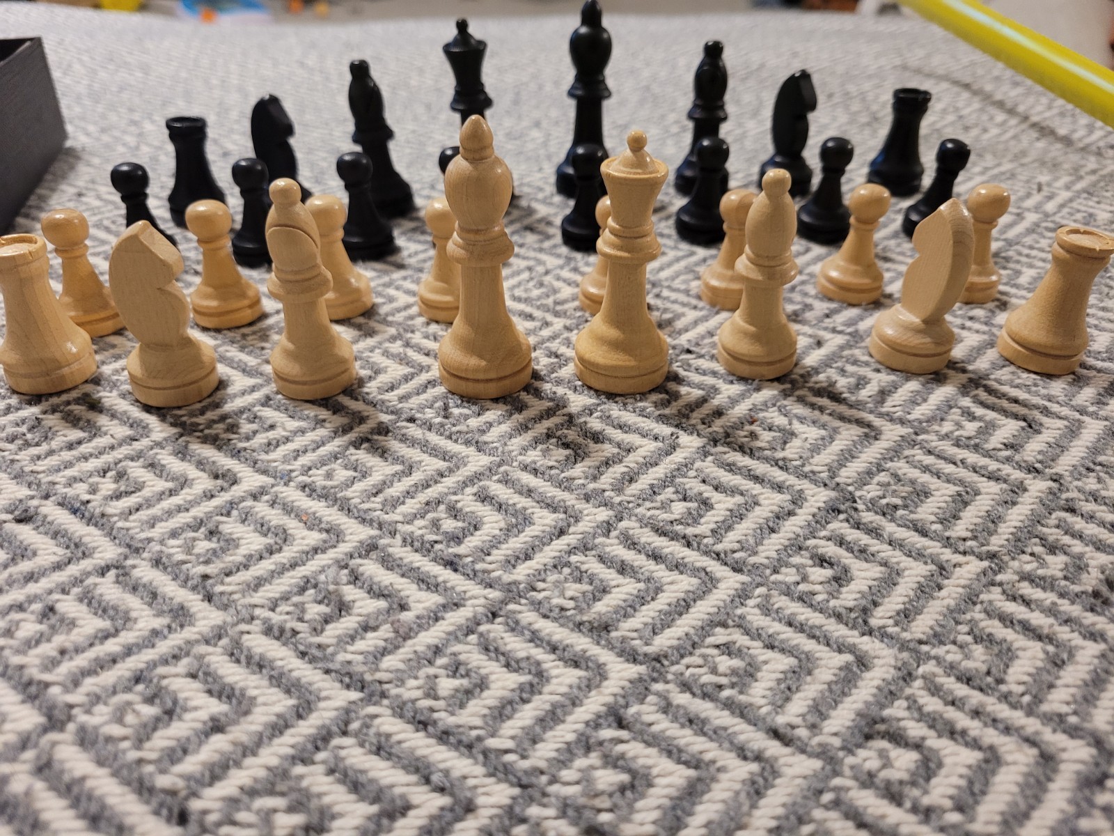 Vintage 1950s Chessman Pieces Milton Bradley Original Box And Instructions