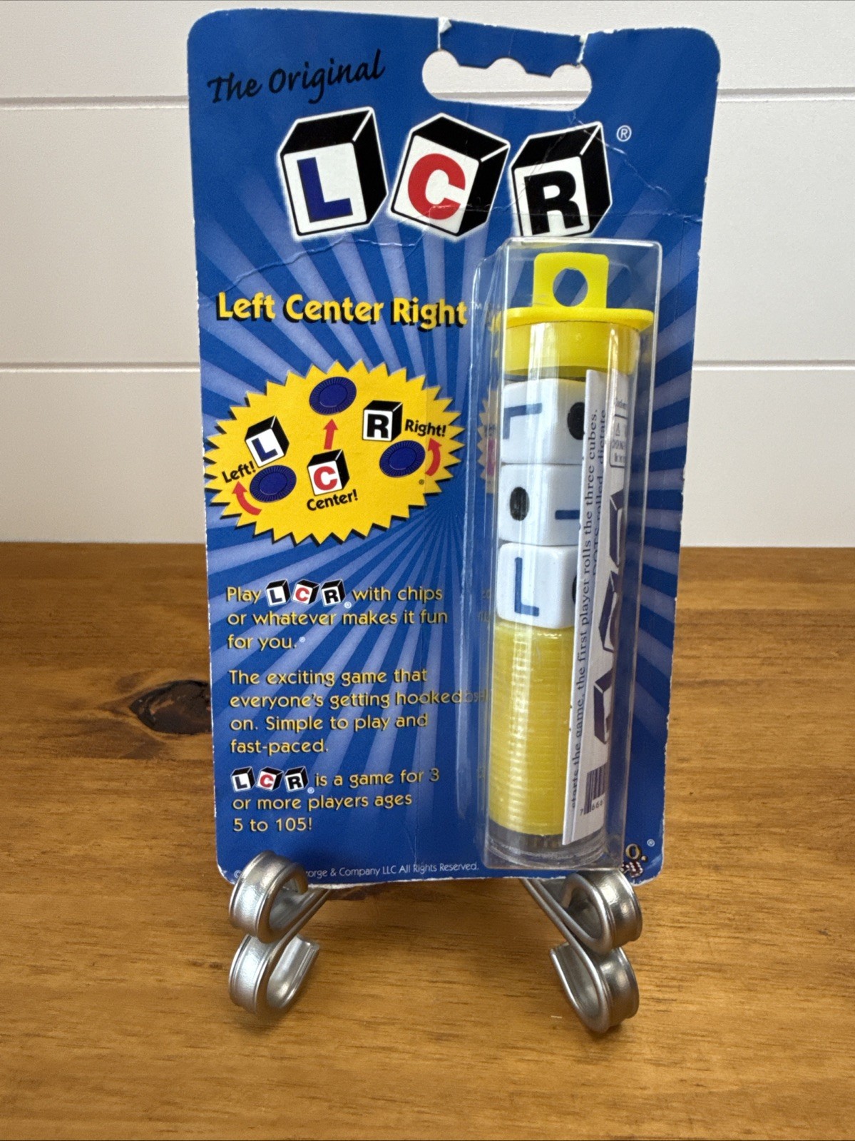 LCR Left Center Right Dice Game Original Red Chips New Sealed