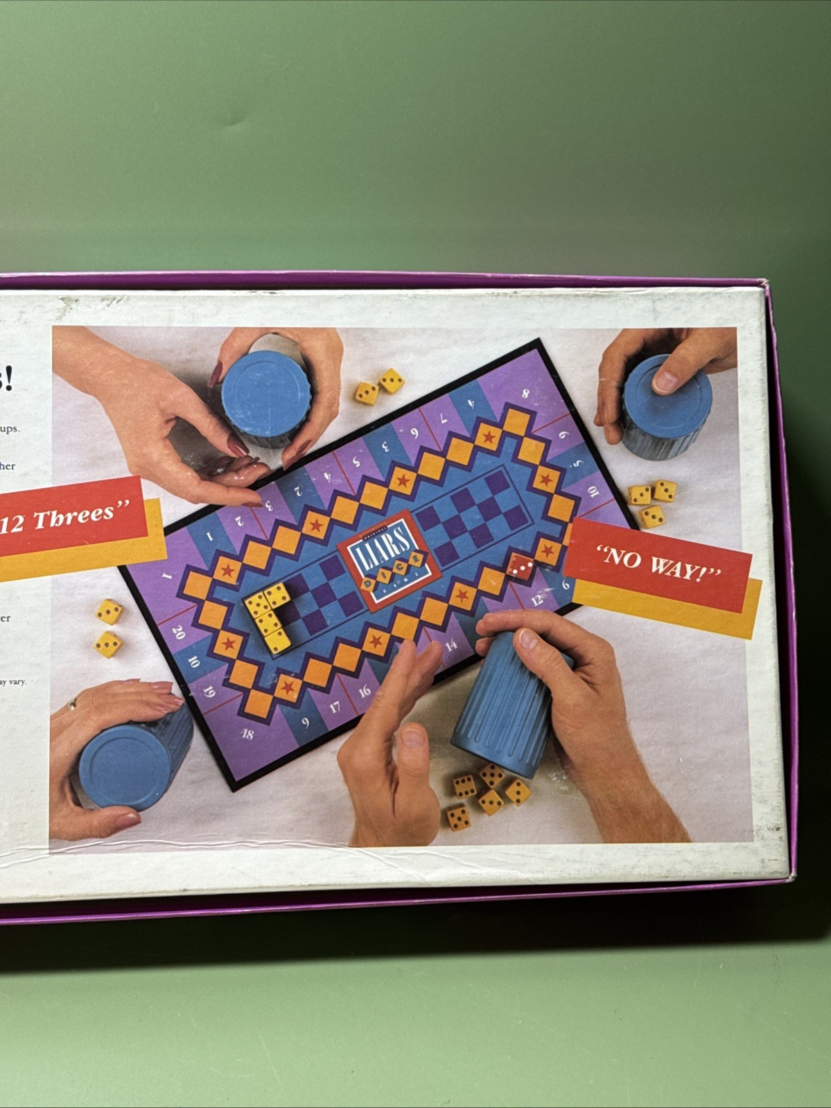 Vintage Milton Bradley Original Liar’s Dice Board 1987 Game – Complete Set