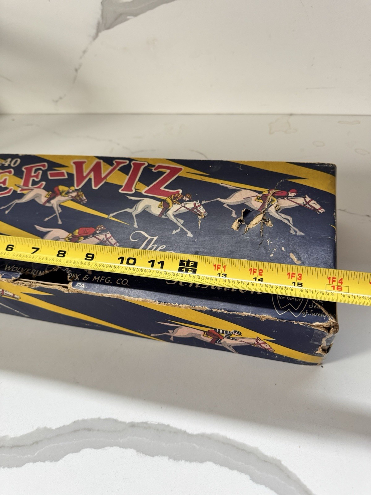 Vintage Gee-Wiz Racing Game No.40 Wolverine Supply w/ Box Horse Race Toy