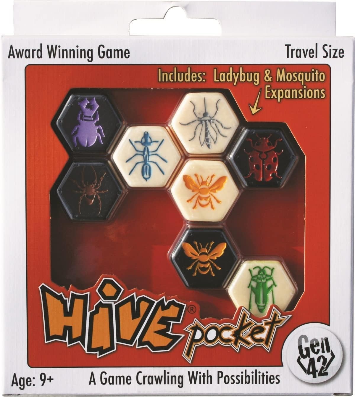 Strategic Hive Pocket Game for 2 – Includes Expansions, Ideal for On-the-Go Fun