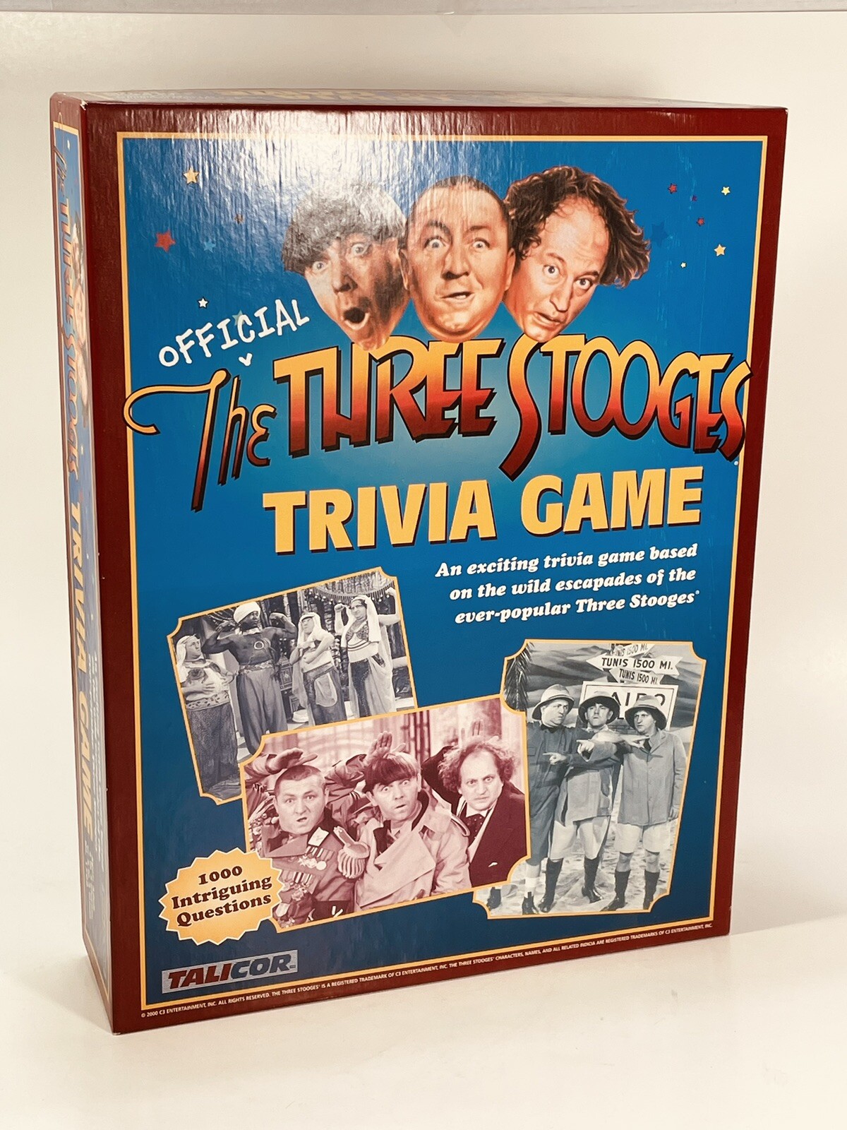 The Official Three Stooges Trivia Game 2000 By Talicor Mo Larry Curly Nyuk Nyuk
