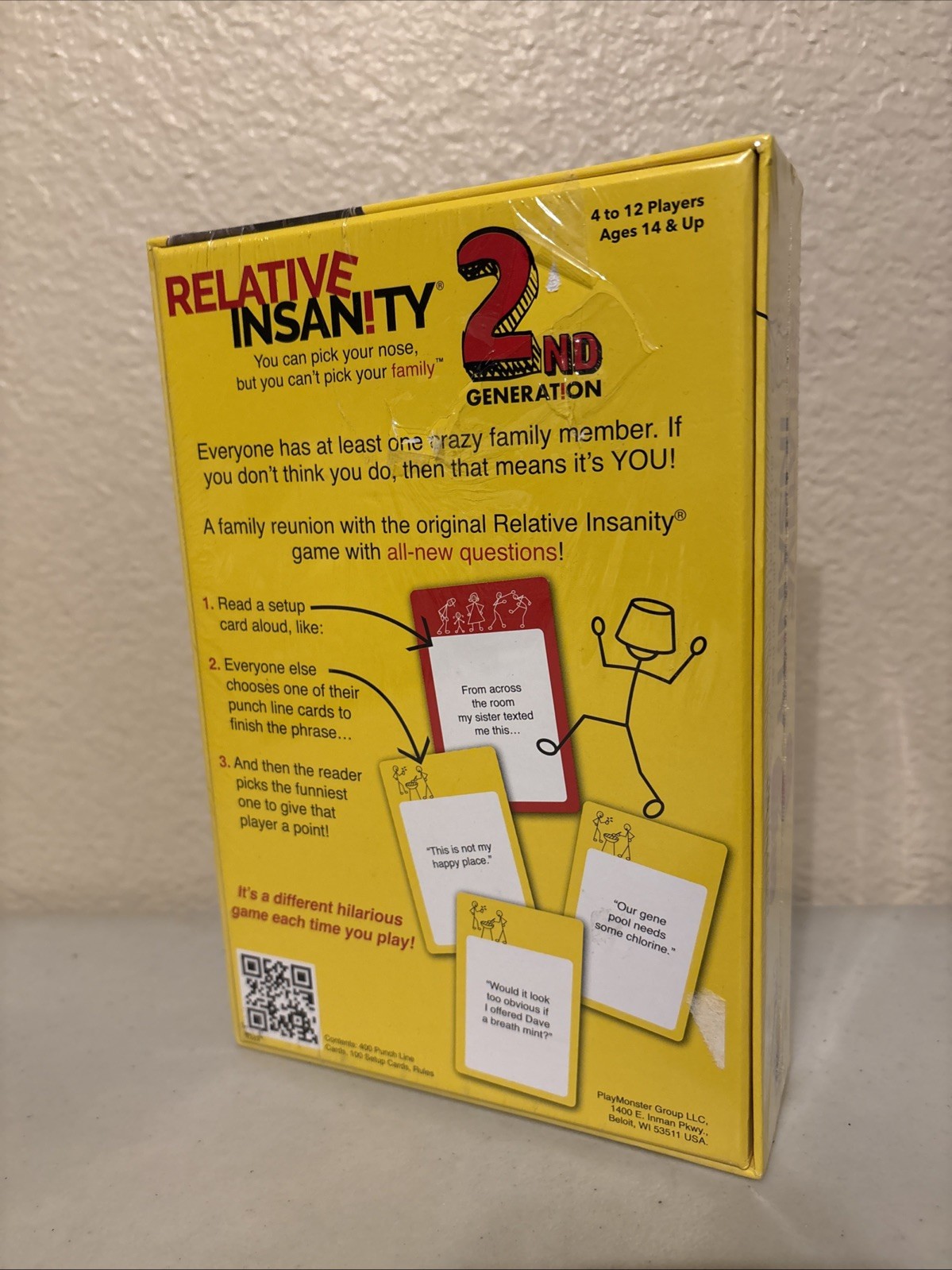 Relative Insanity 2nd Generation Party Game Ages 14 + 4-12 Players NEW Sealed