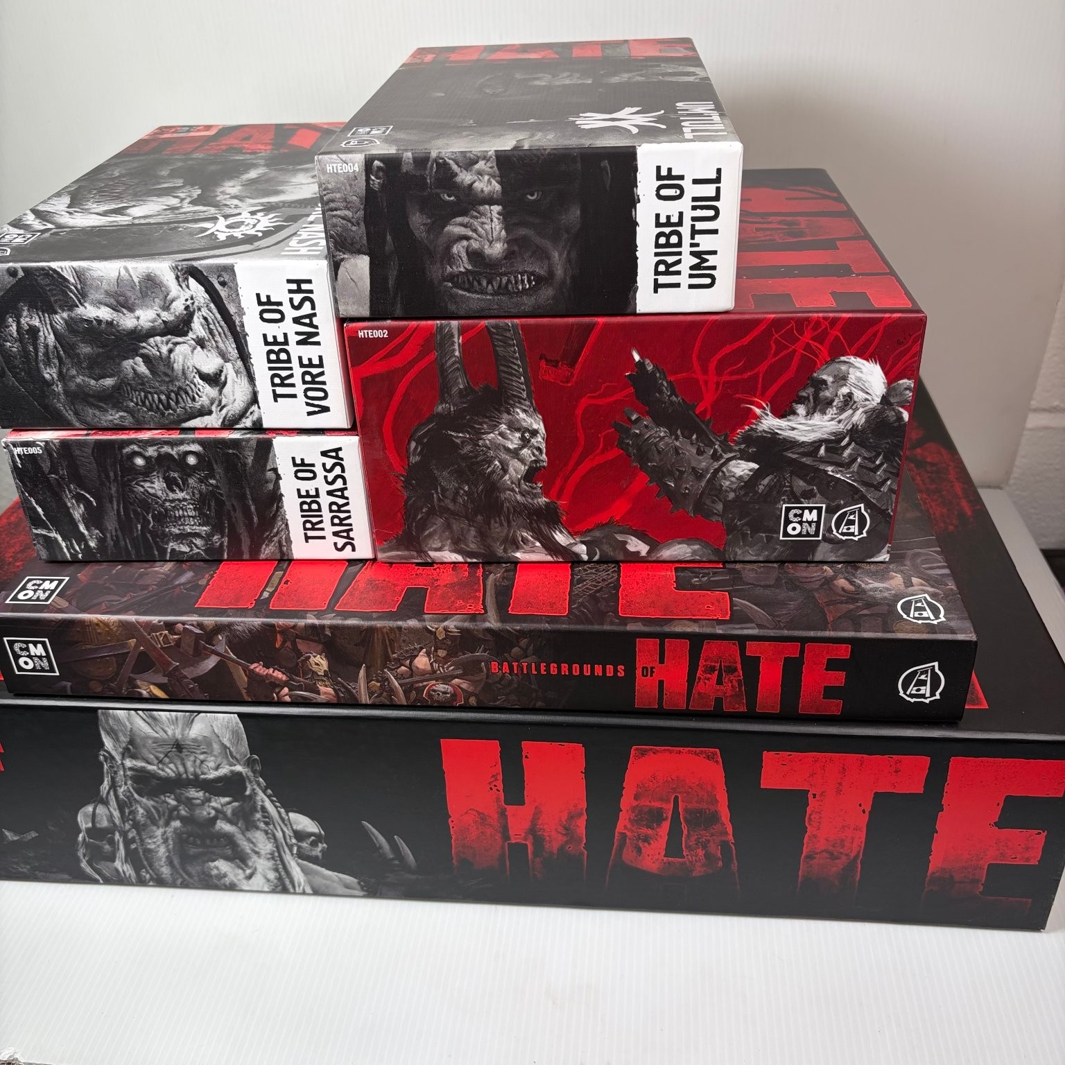 HATE Kickstarter Exclusive Board Game Tyrant Pledge Adrian Smith w/ 5 Expansions