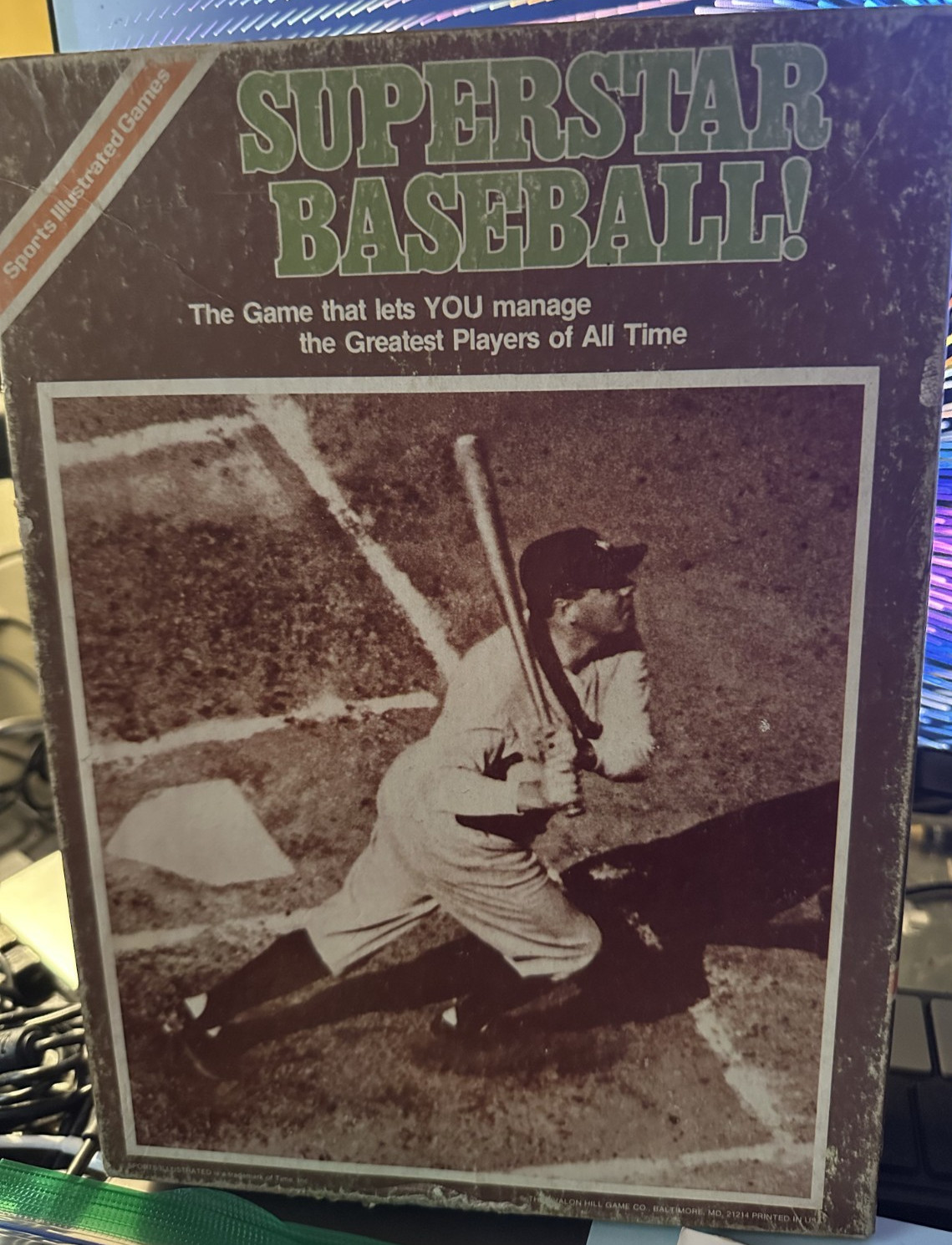 Avalon Hil Sports Games – Baseball Avalo Superstar Baseball (Brown Box VG/VG+