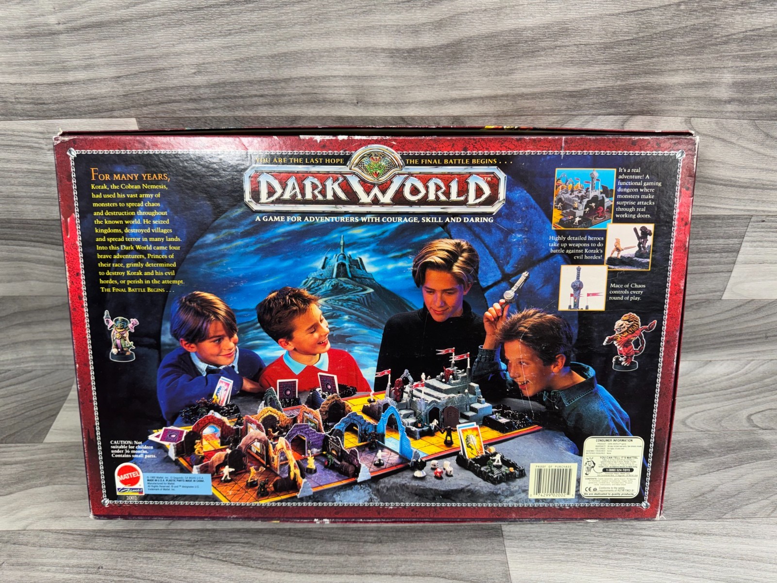 DARK WORLD FANTASY ADVENTURE BOARD GAME 1992 MATTEL INCOMPLETE AS IS